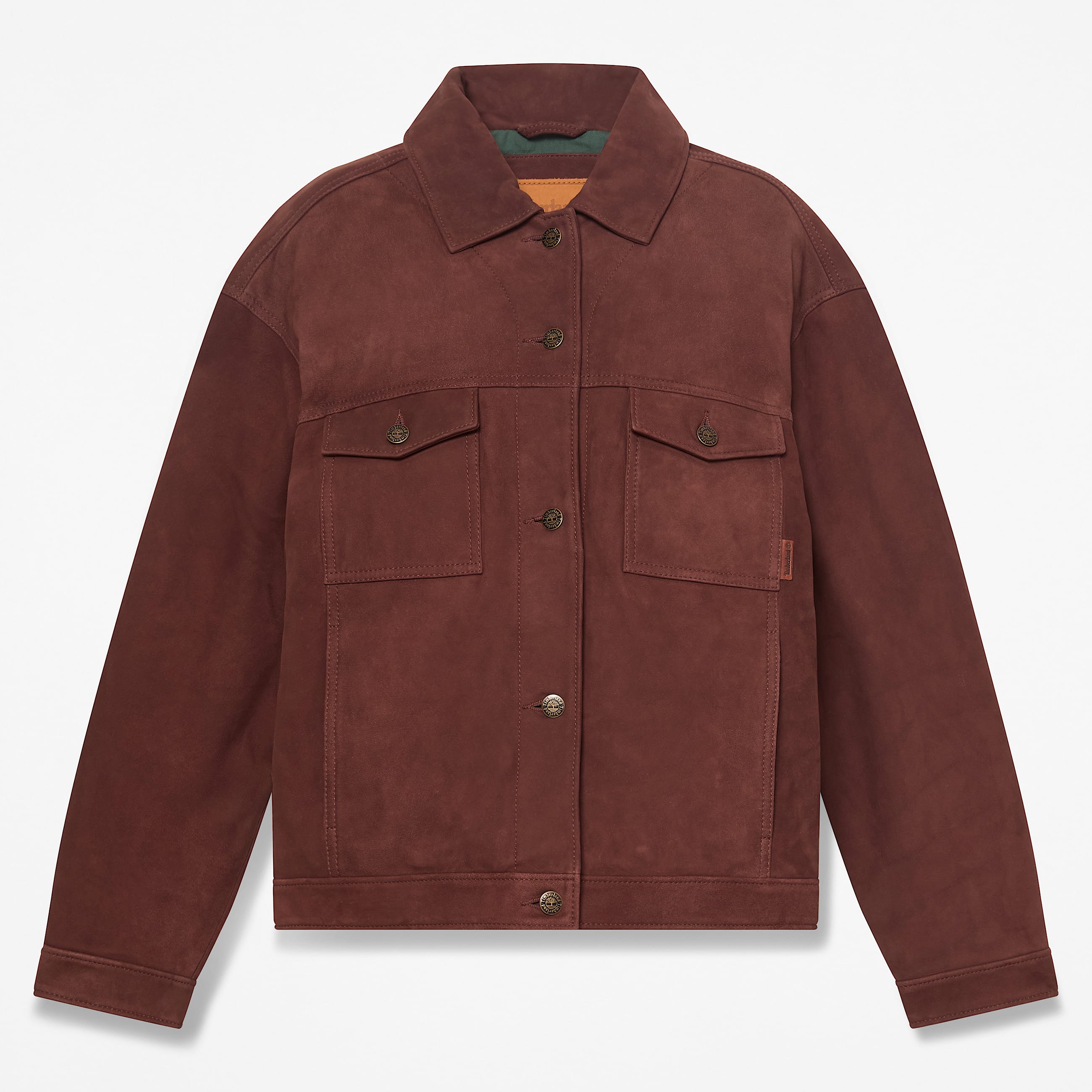 Trucker Leather Jacket for Women in Dark Brown TBL Brown HERO