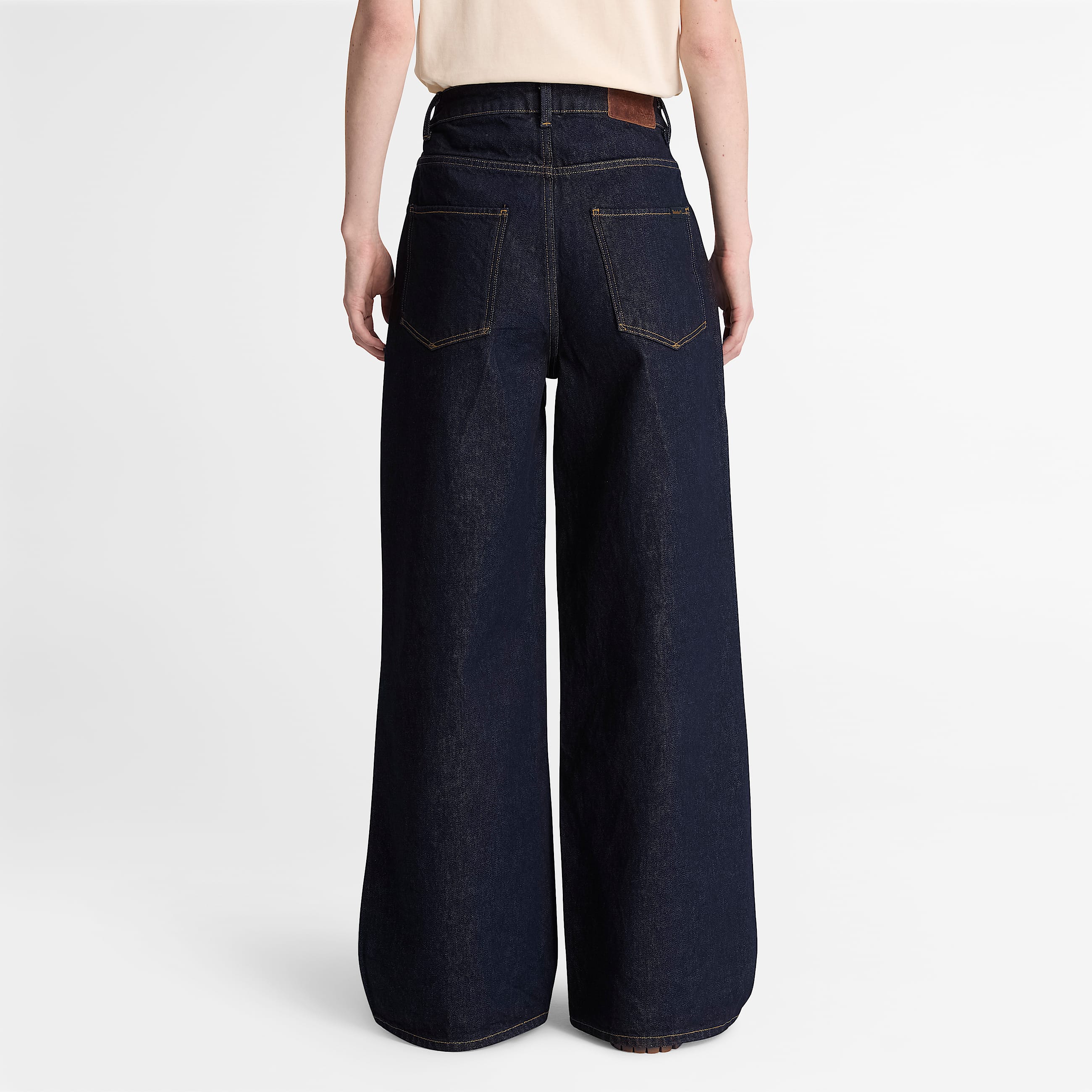 Wide Leg Denim Trouser for Women in Dark Blue TBL Blue ALT8
