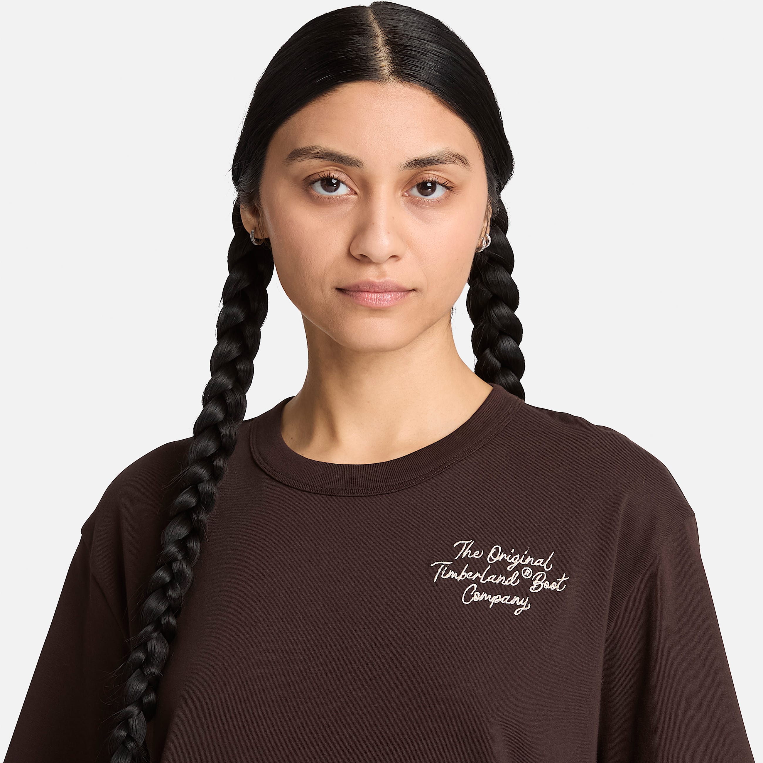 Elevated ShortSleeve TShirt for Women in Dark Brown TBL Brown ALT3