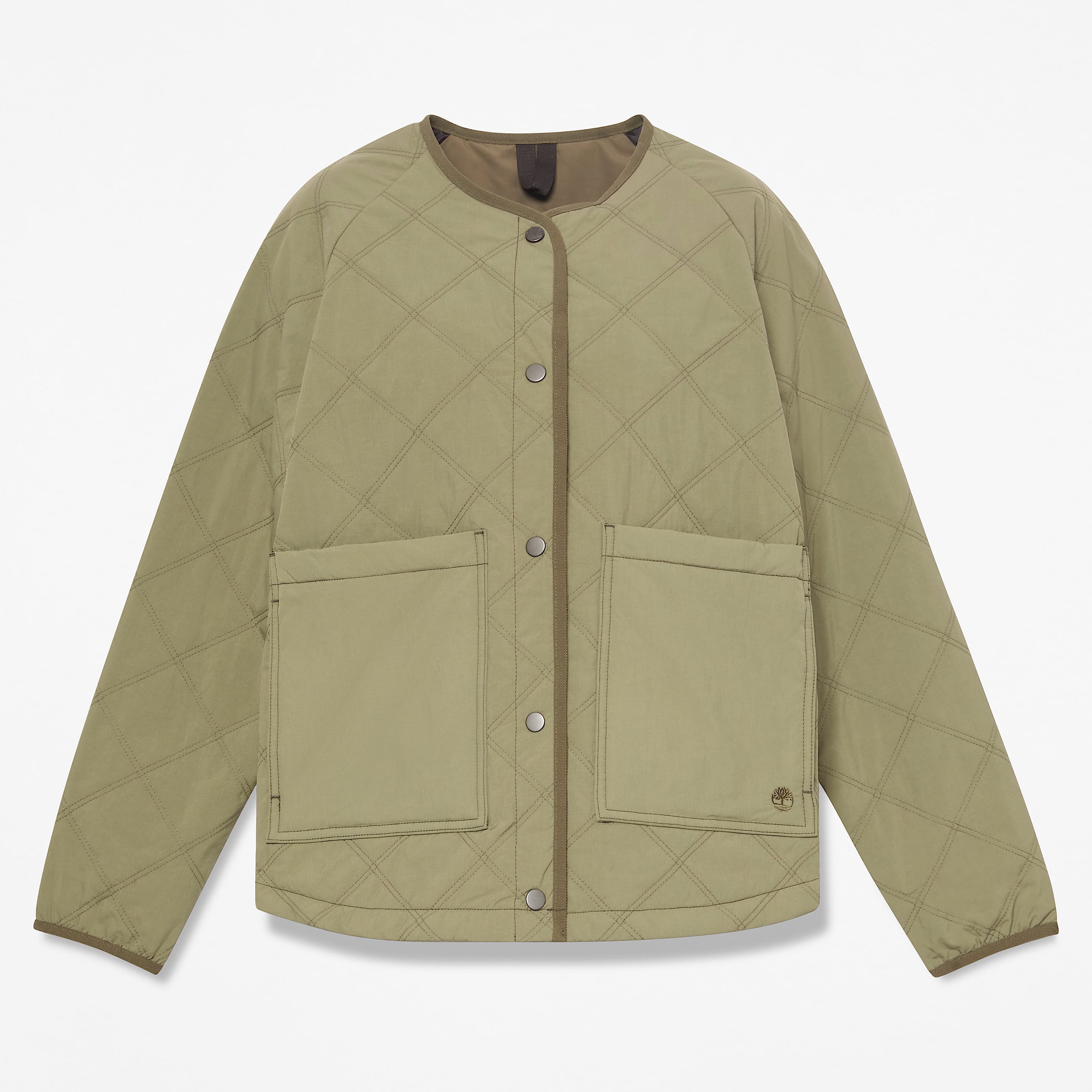 Water Repellent Quilted Jacket for Women in Green TBL Green HERO