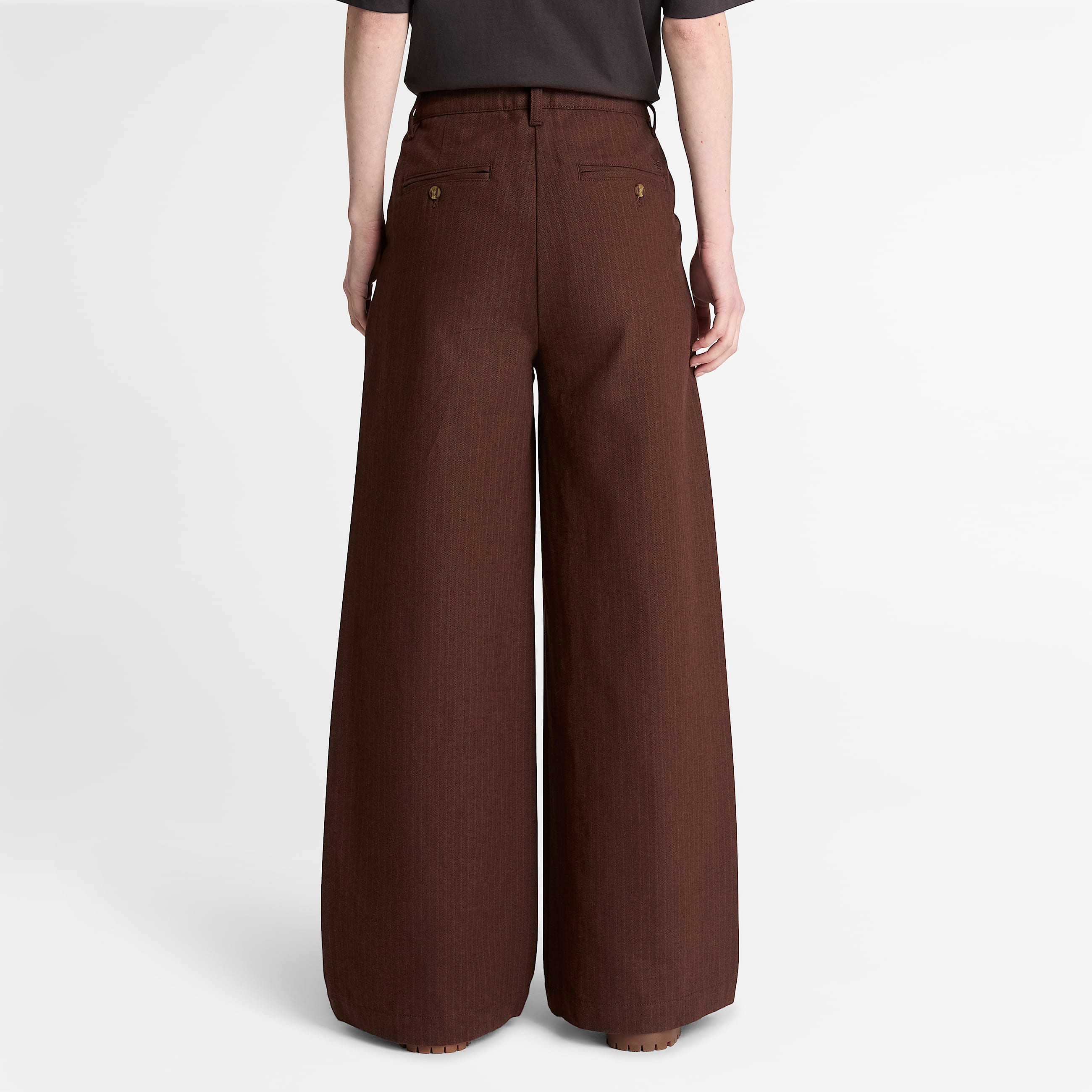 Hose mit Fischgrtmuster fr Damen in Dunkelbraun TBL Braun ALT8