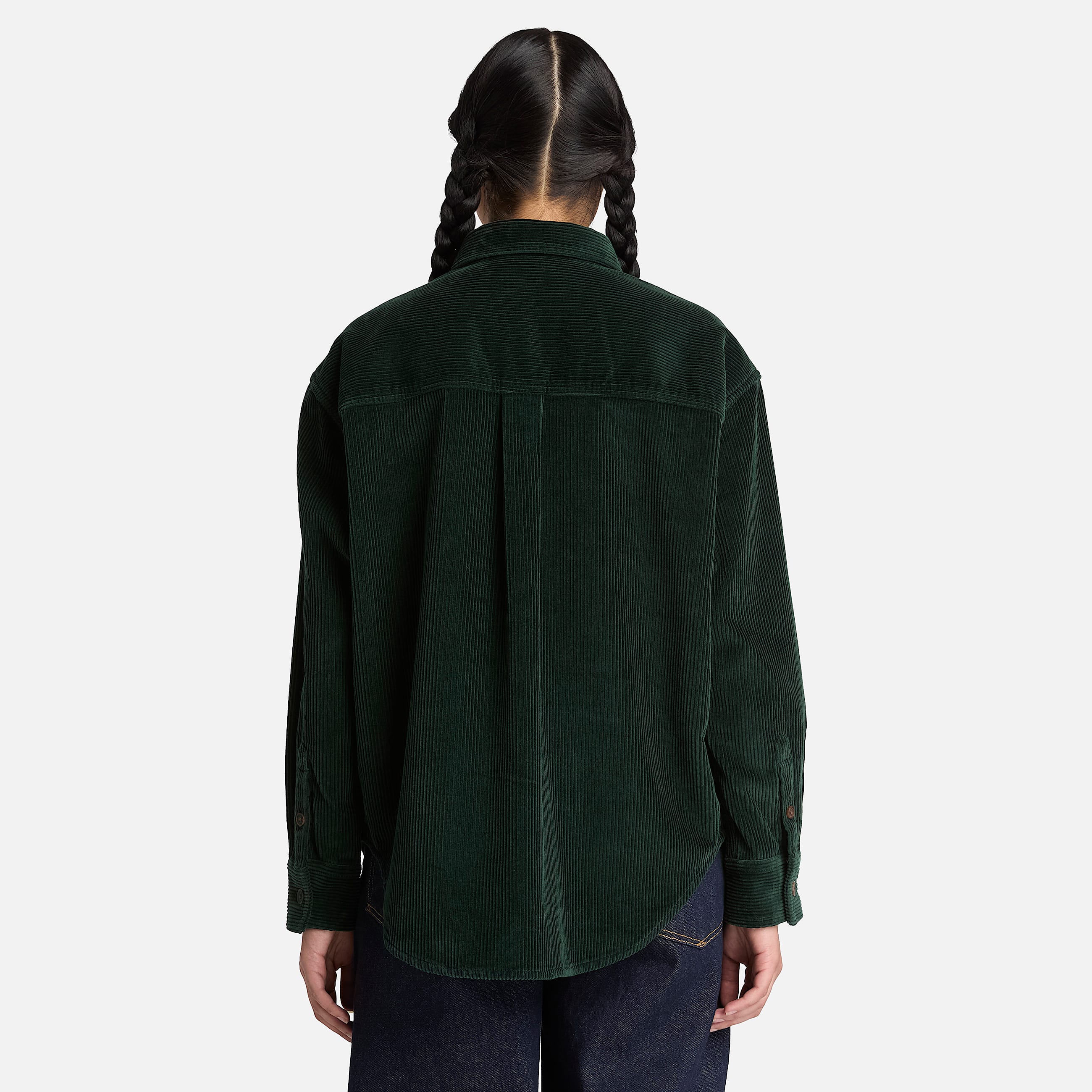Surchemise en velours ctel pour femme en vert fonc TBL Verte ALT8