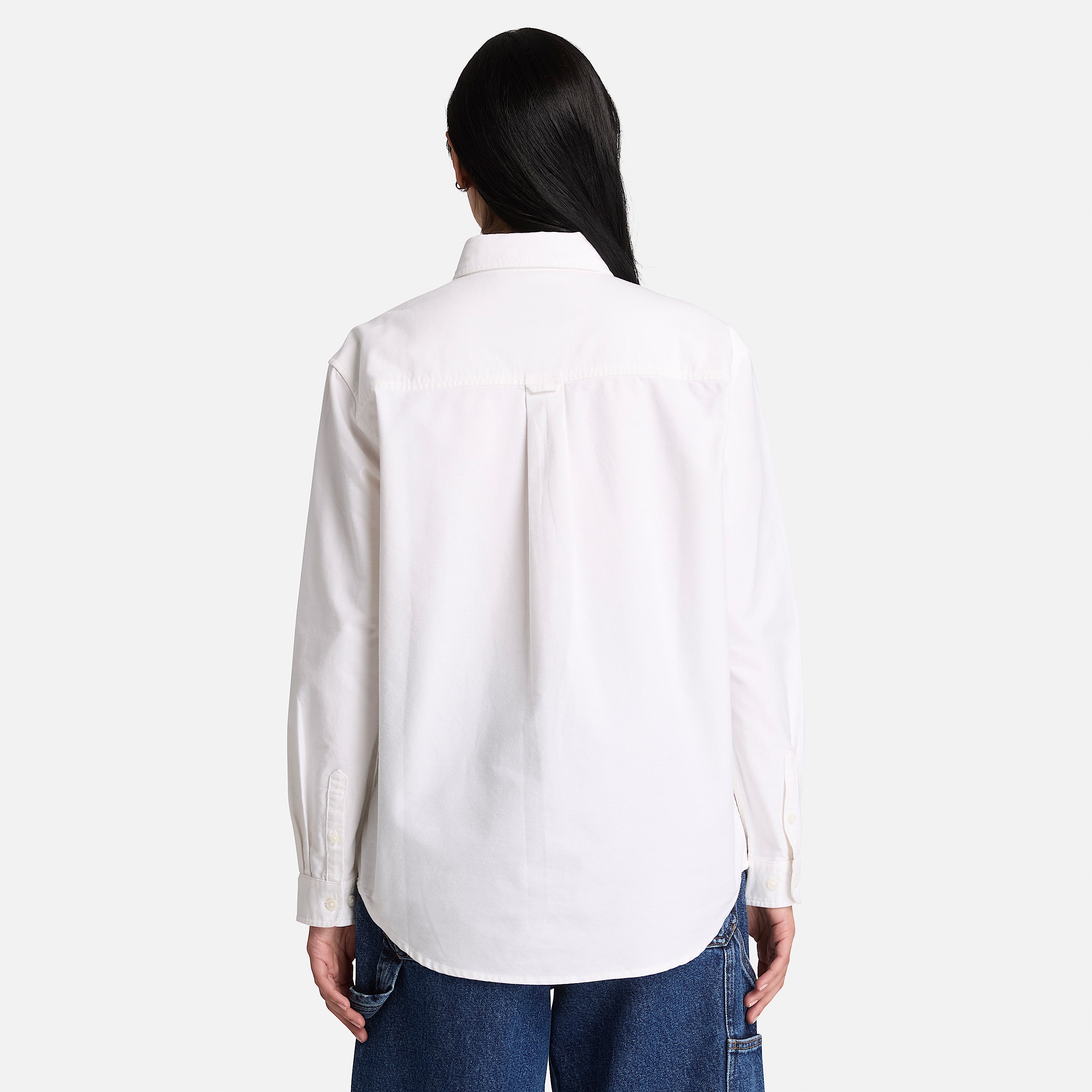 Chemise Oxford dcontracte  manches longues pour femme en blanc TBL blanc ALT8