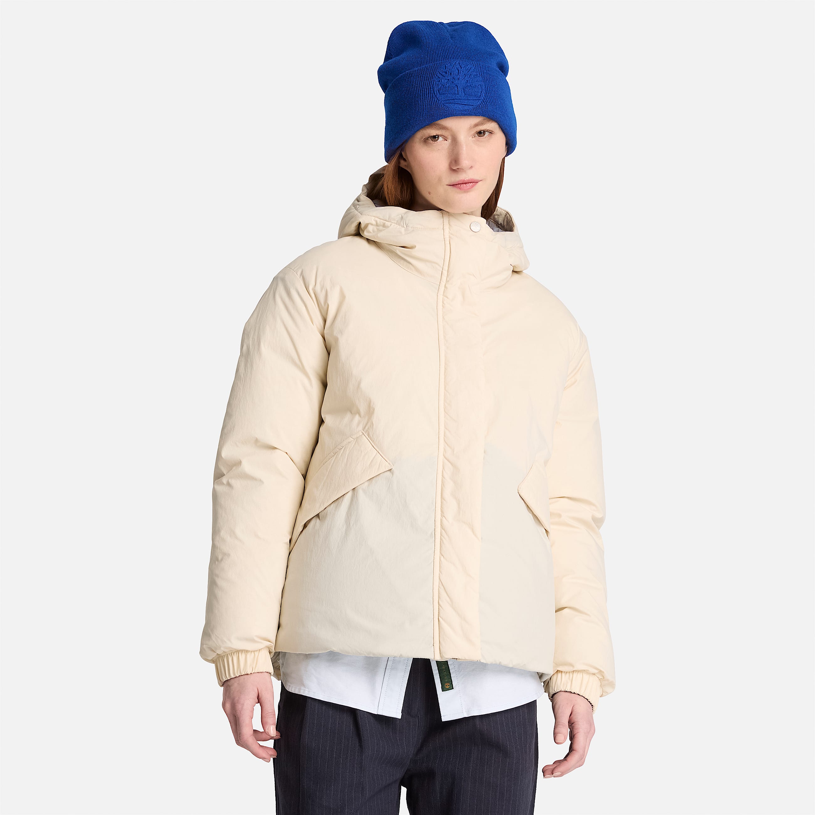 Wasserabweisende DaunenSteppjacke fr Damen in Beige TBL Beige ALT1