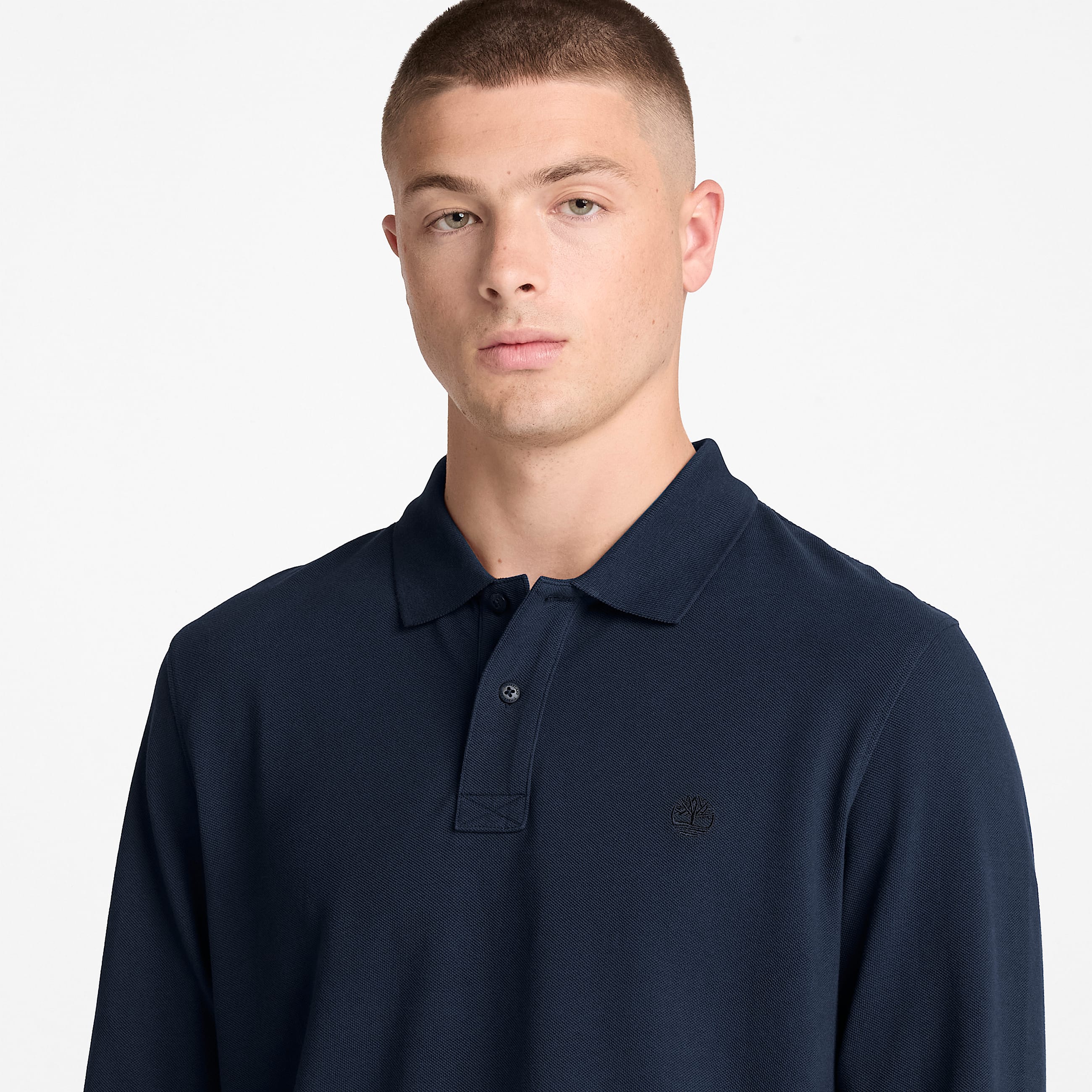 Millers River LongSleeve Polo for Men in Dark Blue TBL Blue ALT3