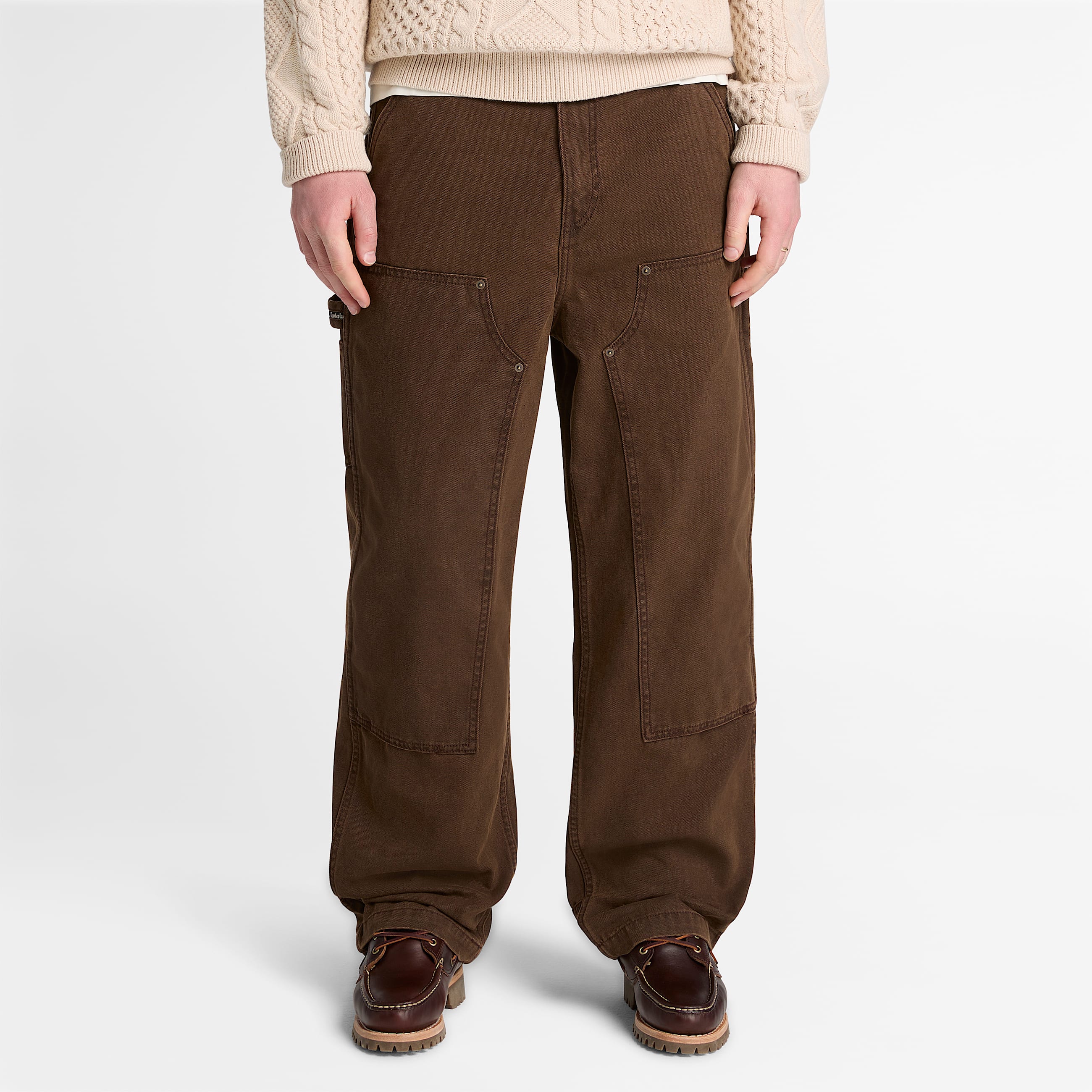 Rindge CarpenterHose aus Canvas mit verstrkten Knien fr Herren in Dunkelbraun TBL Braun ALT1