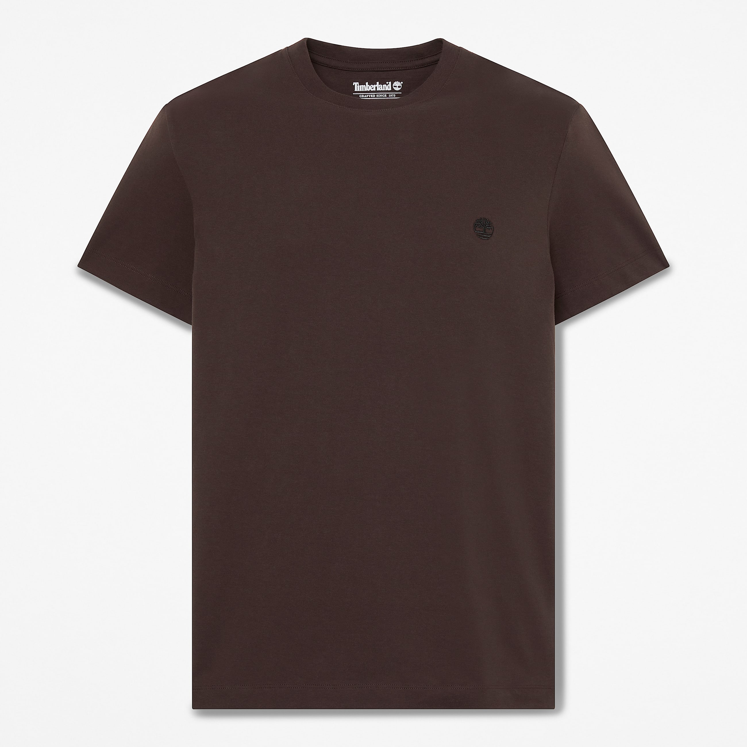 Dunstan River Slim ShortSleeve TShirt for Men in Dark Brown TBL Brown HERO