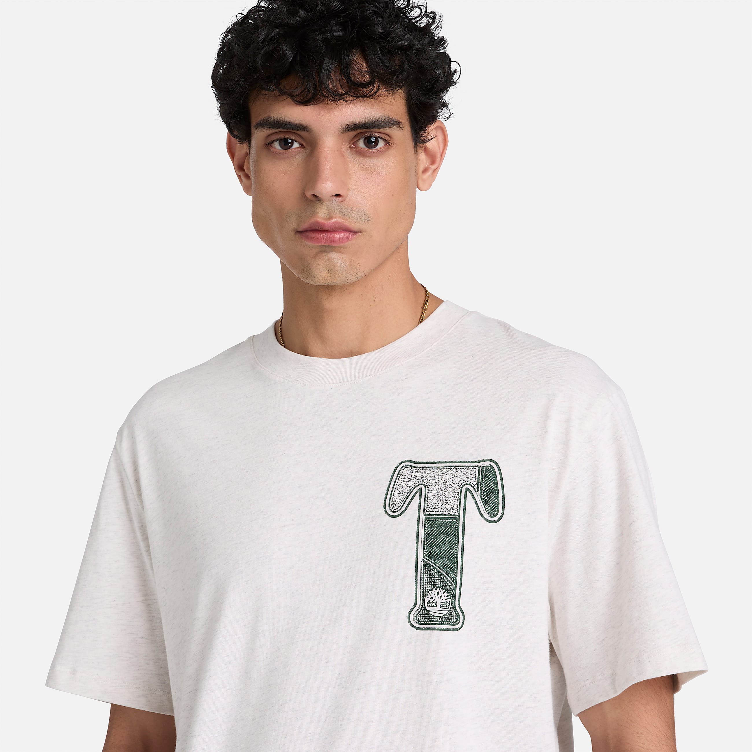 Patchwork KurzarmTShirt mit Grafik fr Herren in Hellbeige TBL Beige ALT3