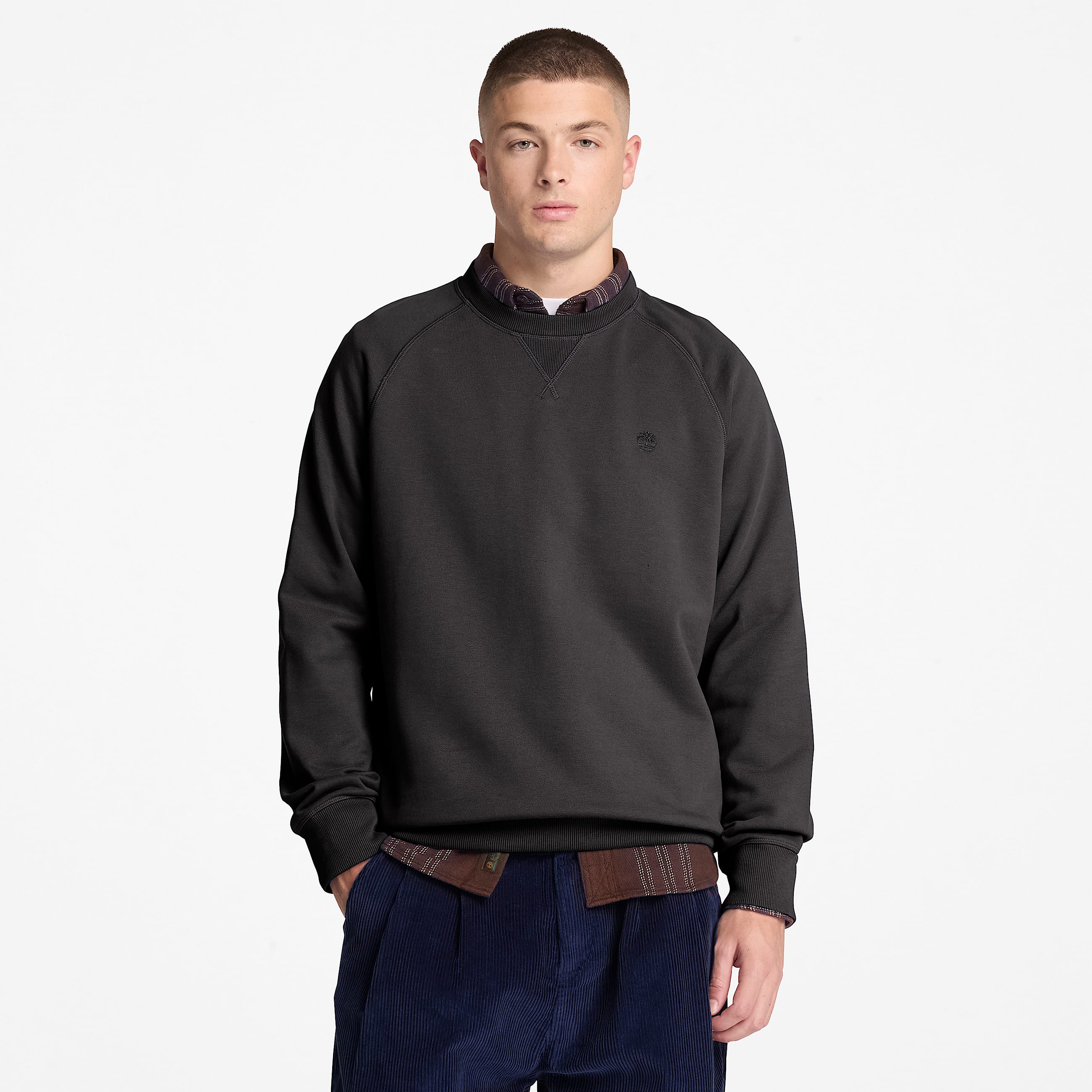 Exeter River Crew Sweatshirt for Men in Black TBL Black ALT1