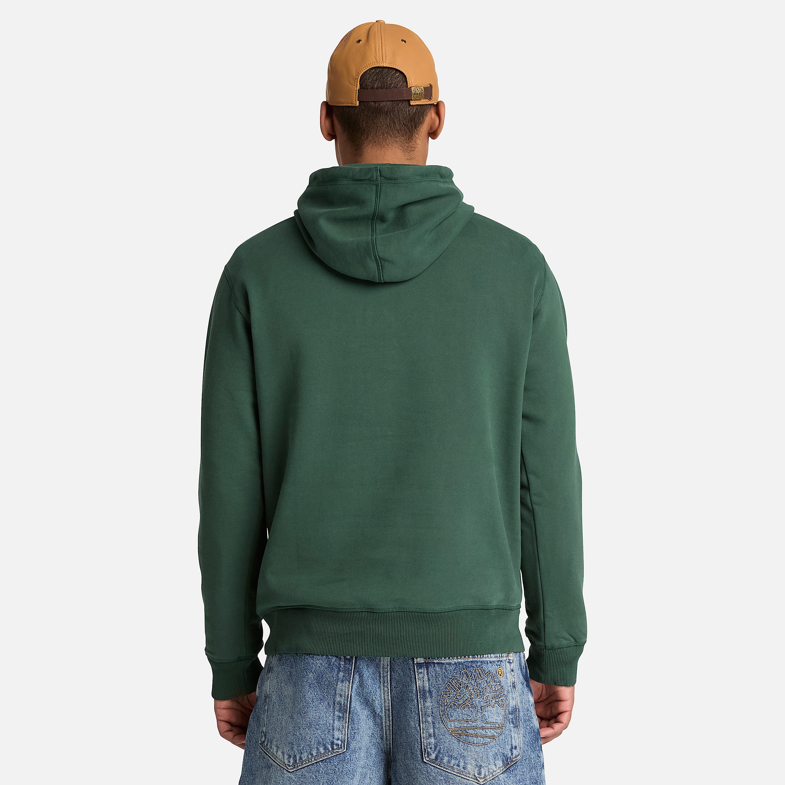 Established 1973 Embroidered Logo Hoodie for Men in Dark Green TBL Green ALT8