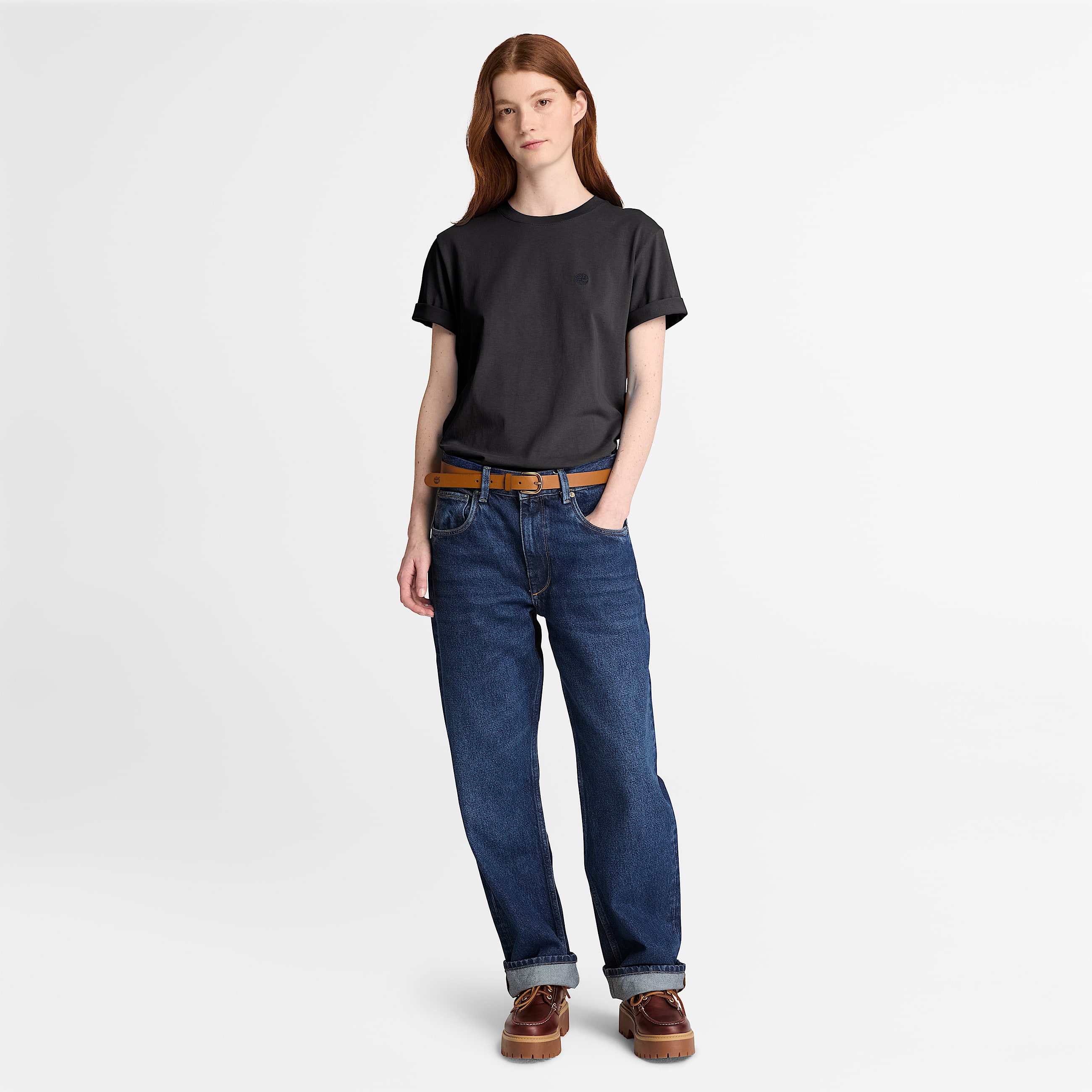Crafted Crew ShortSleeve TShirt for Women in Black TBL Black ALT2