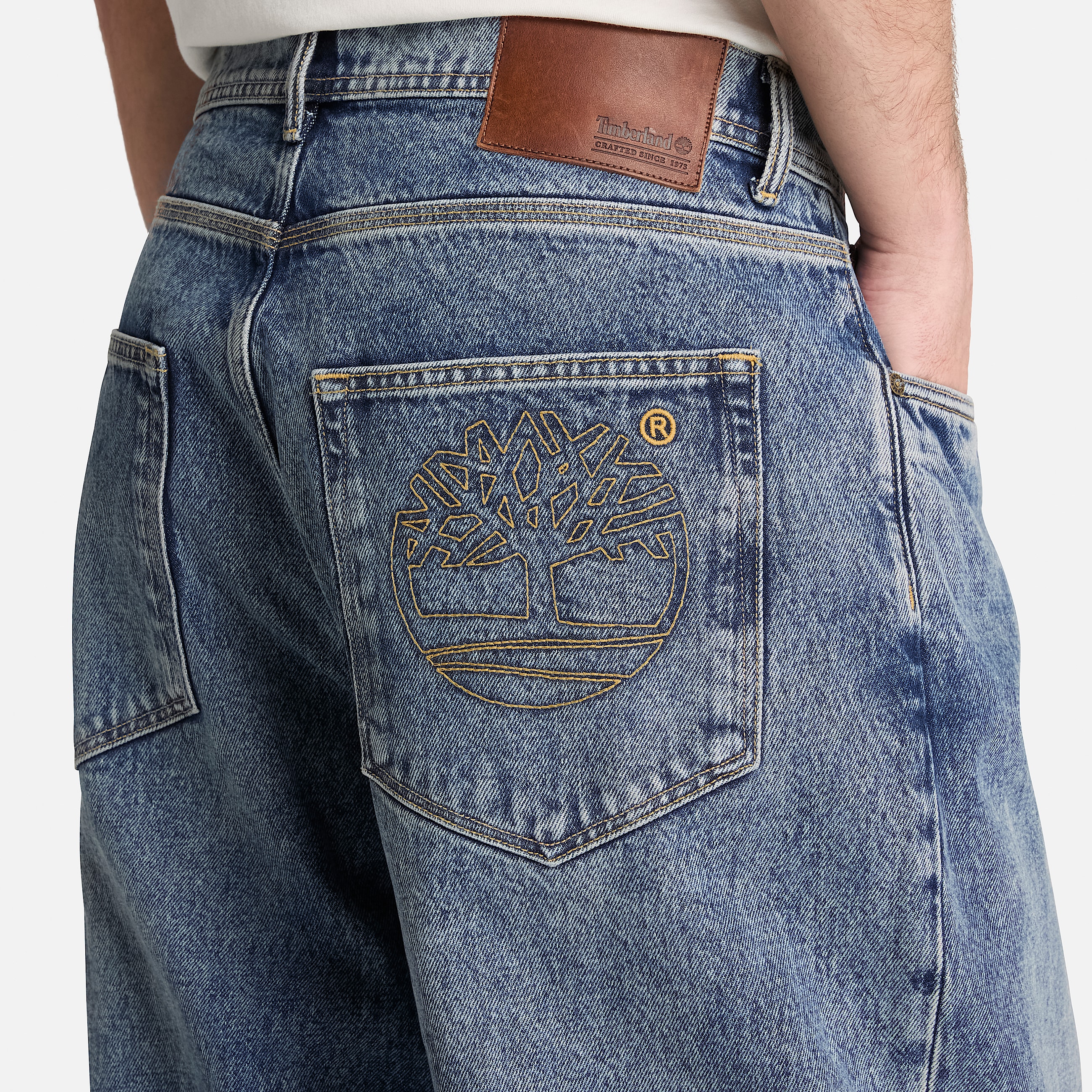 Lstsiddende denimbukser til mnd i lysebl TBL Bl ALT3