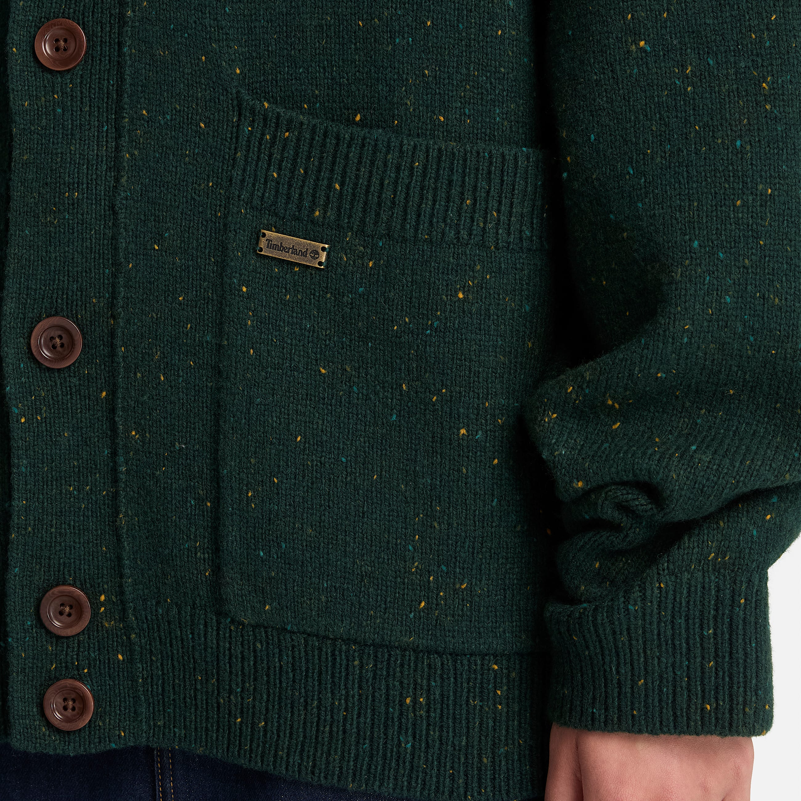 Phillips Brook WollCardigan fr Herren in Dunkelgrn TBL Grn ALT4