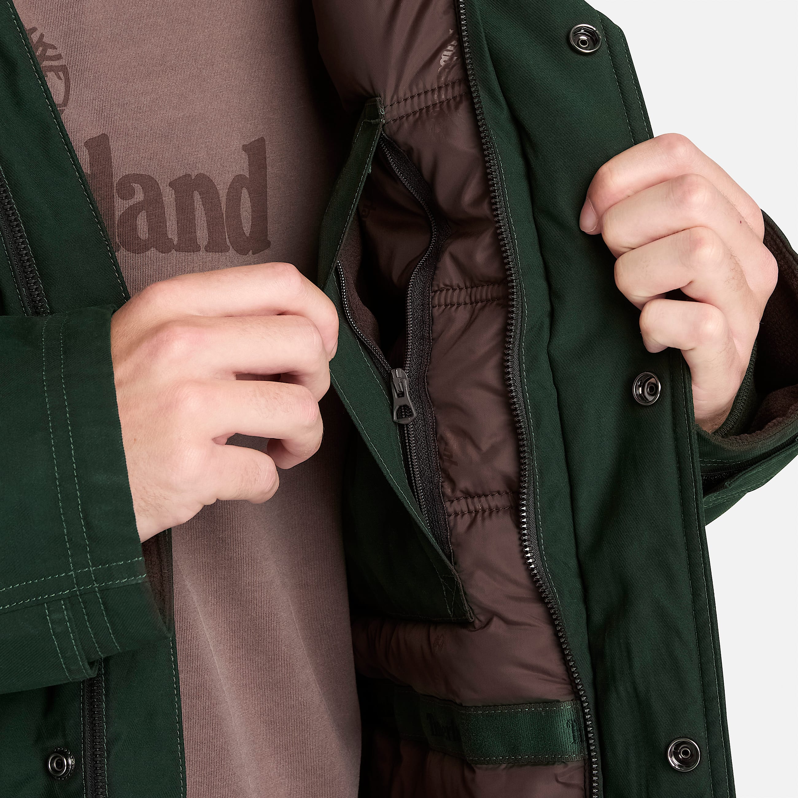 Waterproof Parka for Men in Dark Green TBL Green ALT4