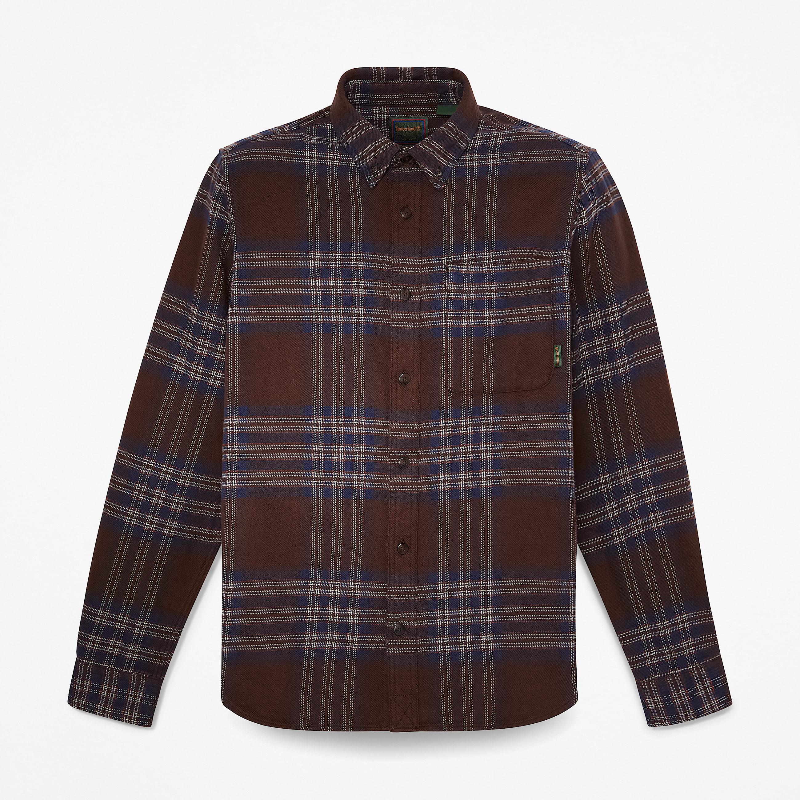 Chemise classique  carreaux indigo pour homme en marron fonc TBL marron HERO