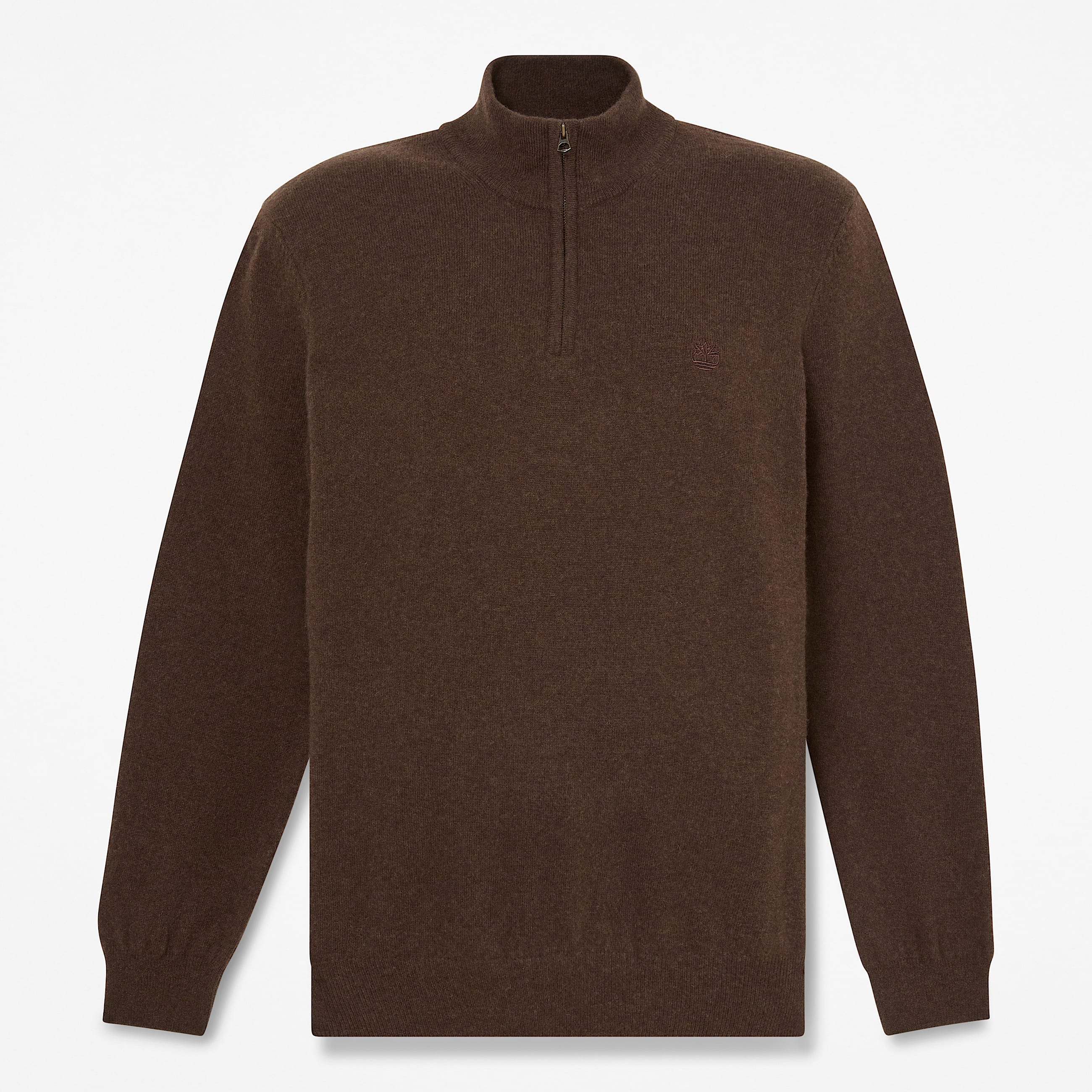 サリール206 ブラウン Jersey de lana con cremallera de un cuarto Jaffrey para hombre en
