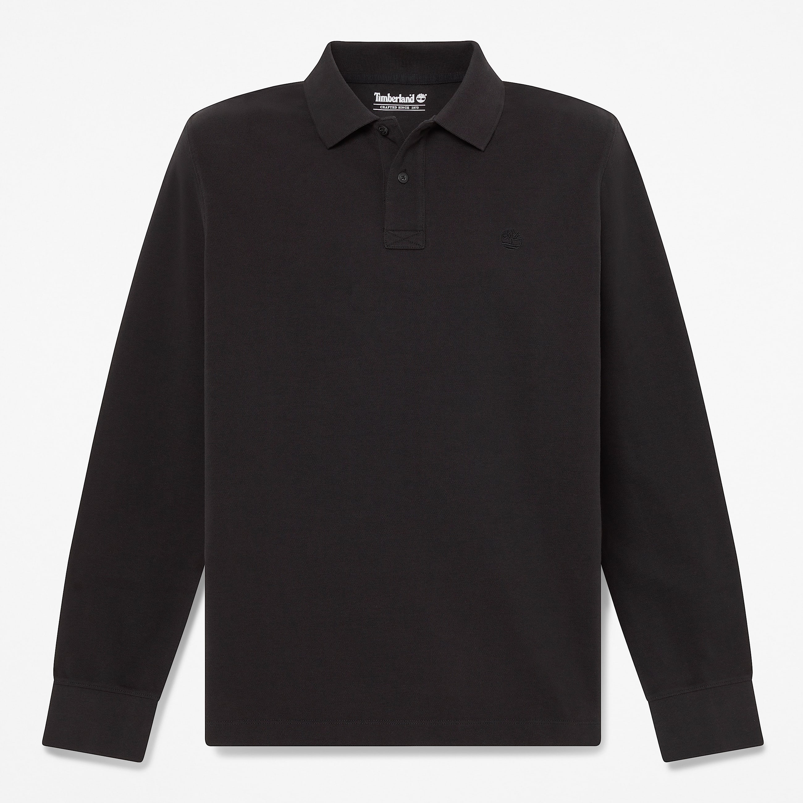 Millers River LongSleeve Polo for Men in Black TBL Black HERO