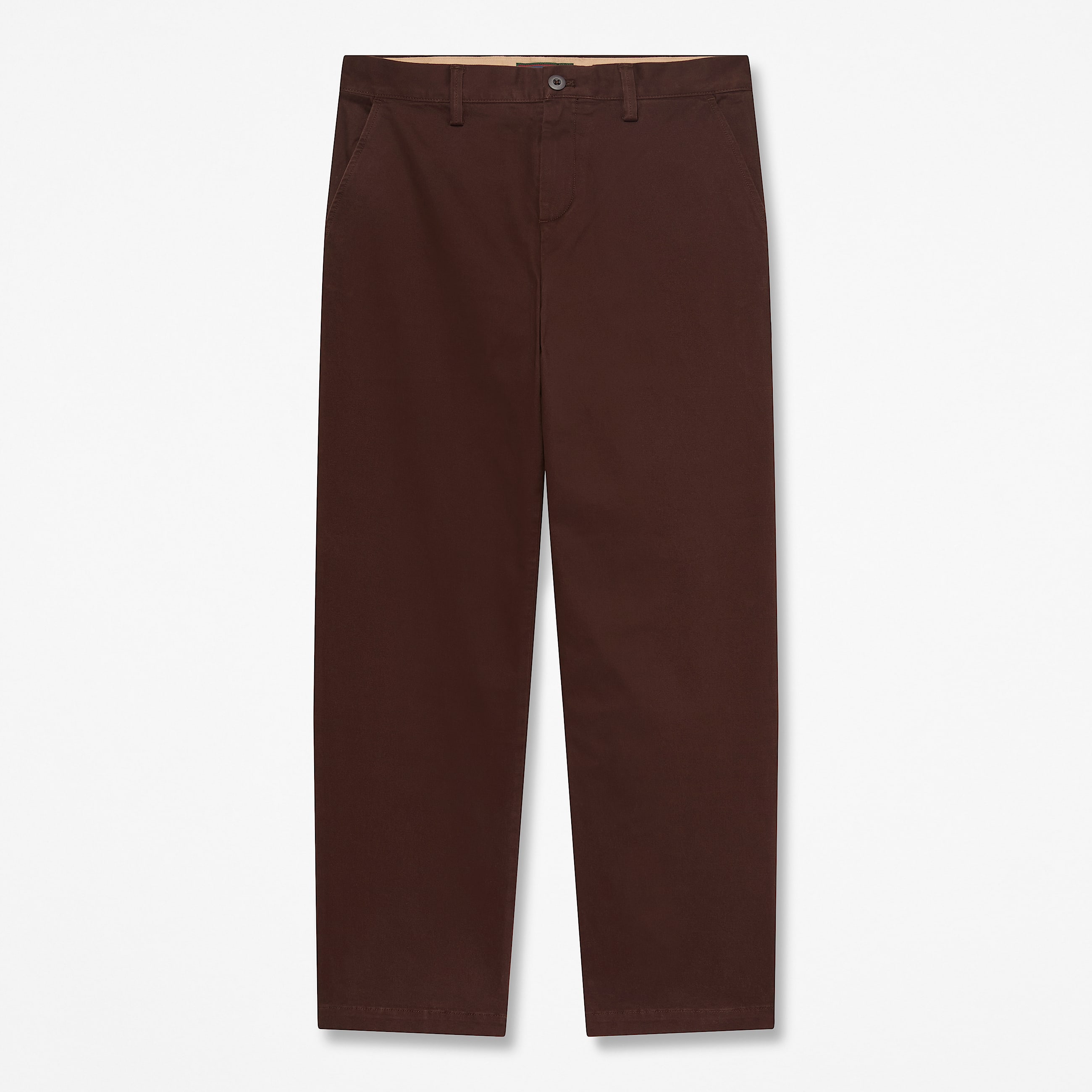 Peached Heavy Twill Chino Trouser for Men in Dark Brown TBL Brown HERO