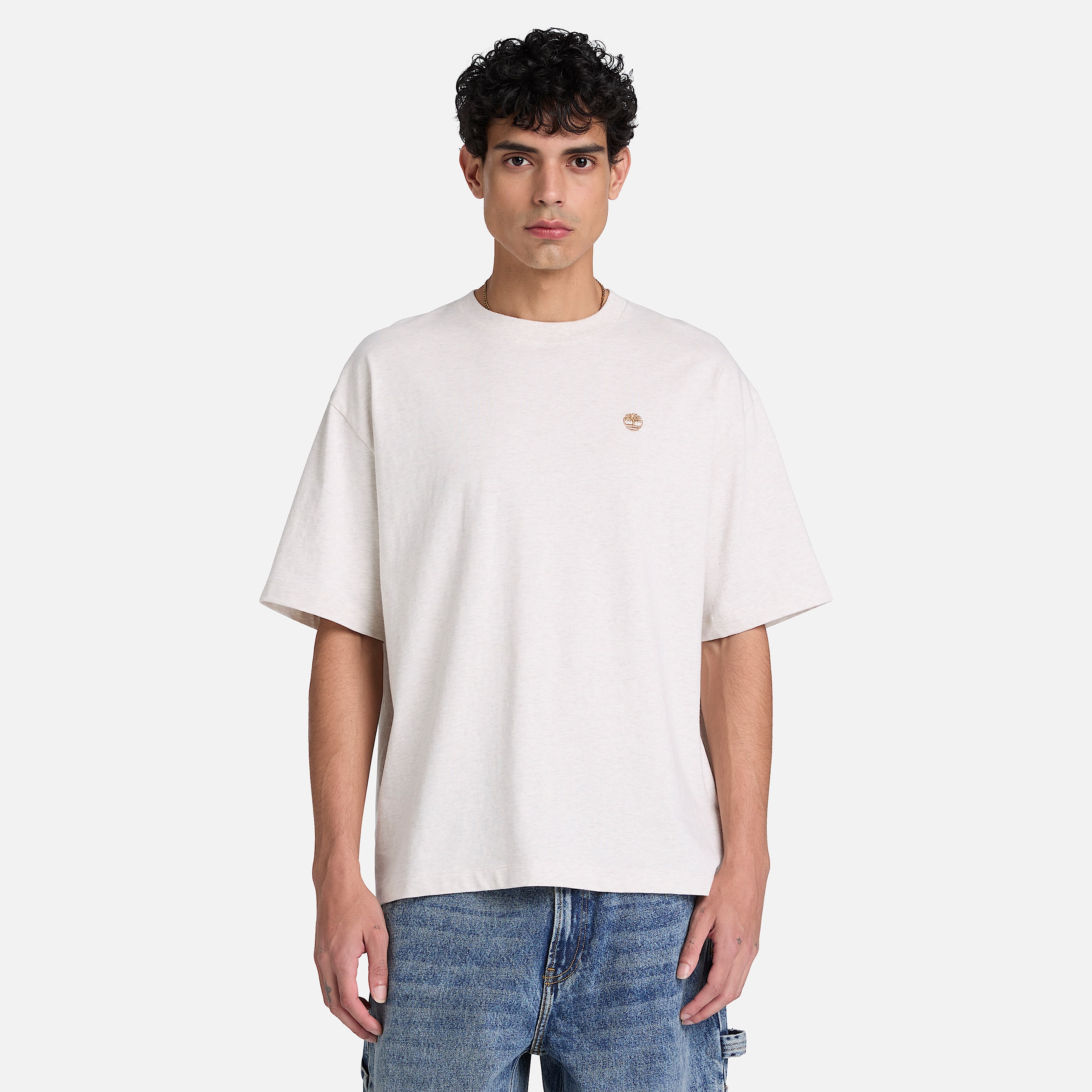 Dunstan River Relaxed ShortSleeve TShirt for Men in Beige TBL Beige ALT1