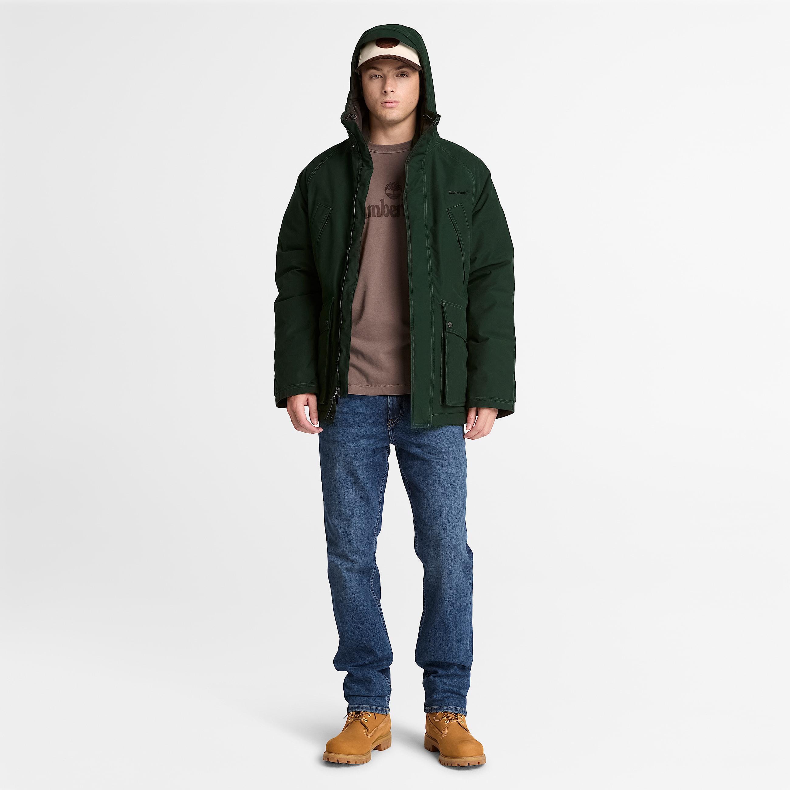 Waterproof Parka for Men in Dark Green TBL Green ALT2