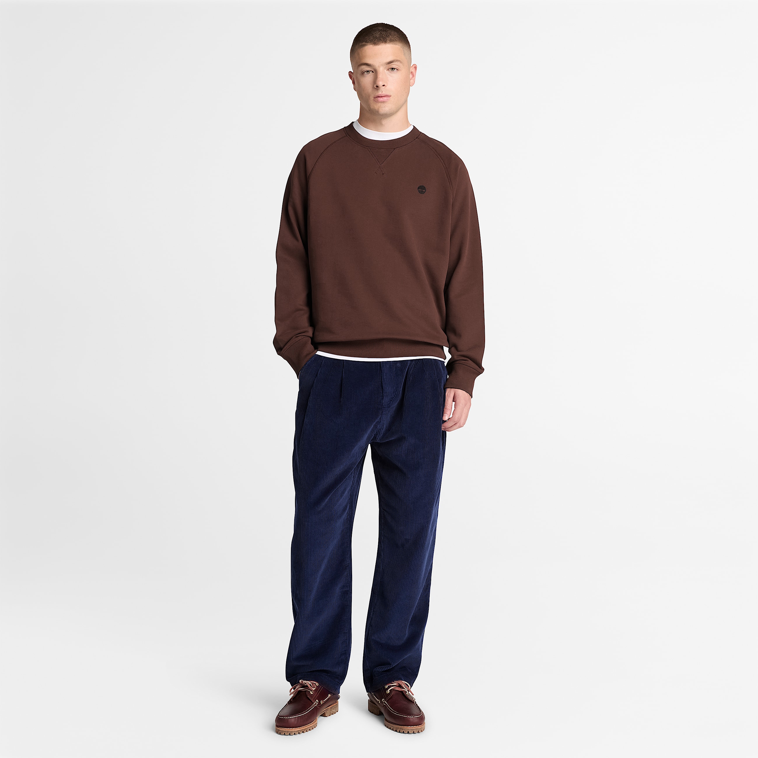 Exeter River Crew Sweatshirt for Men in Dark Brown TBL Brown ALT2