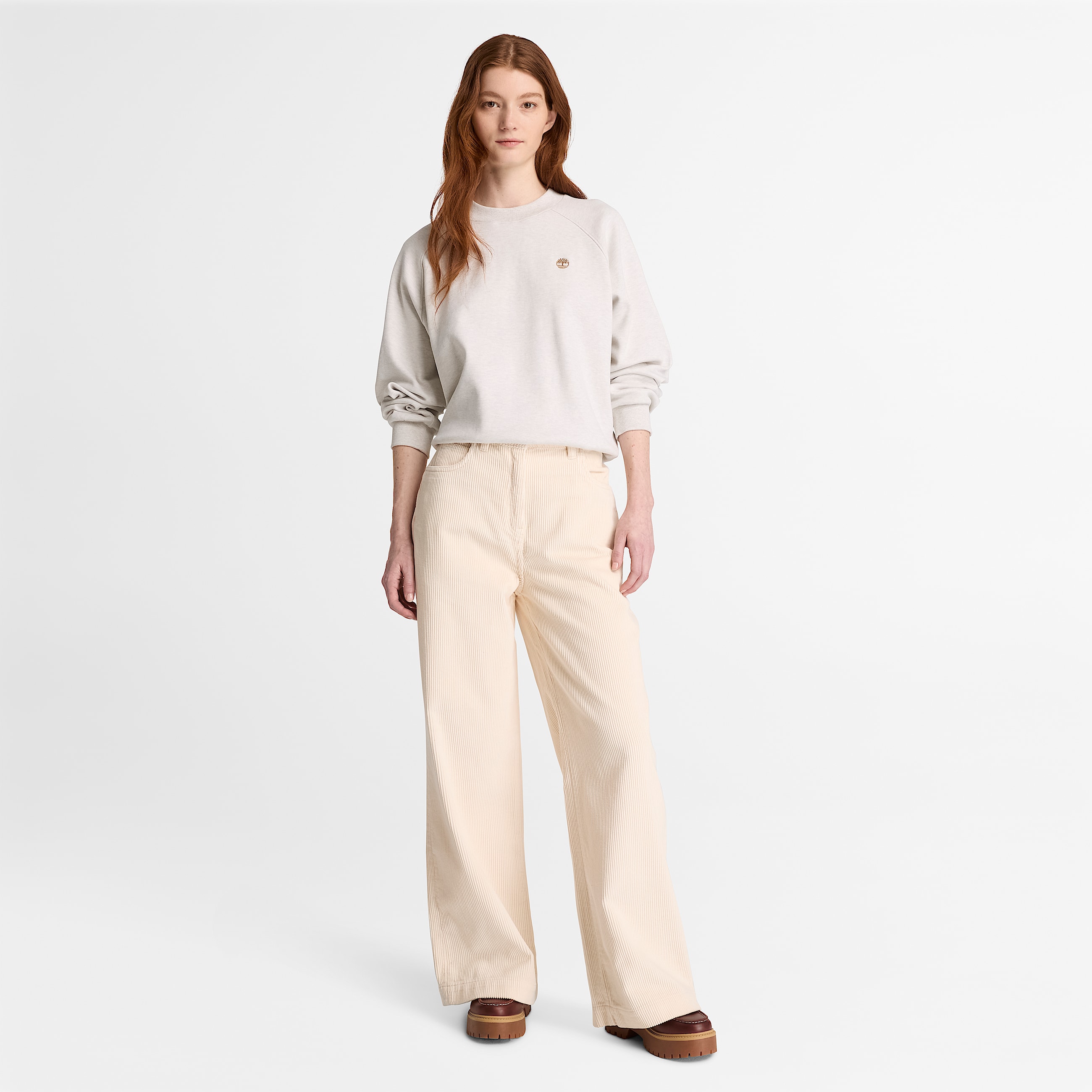 Crafted Crew Sweatshirt for Women in Light Beige TBL Beige ALT2