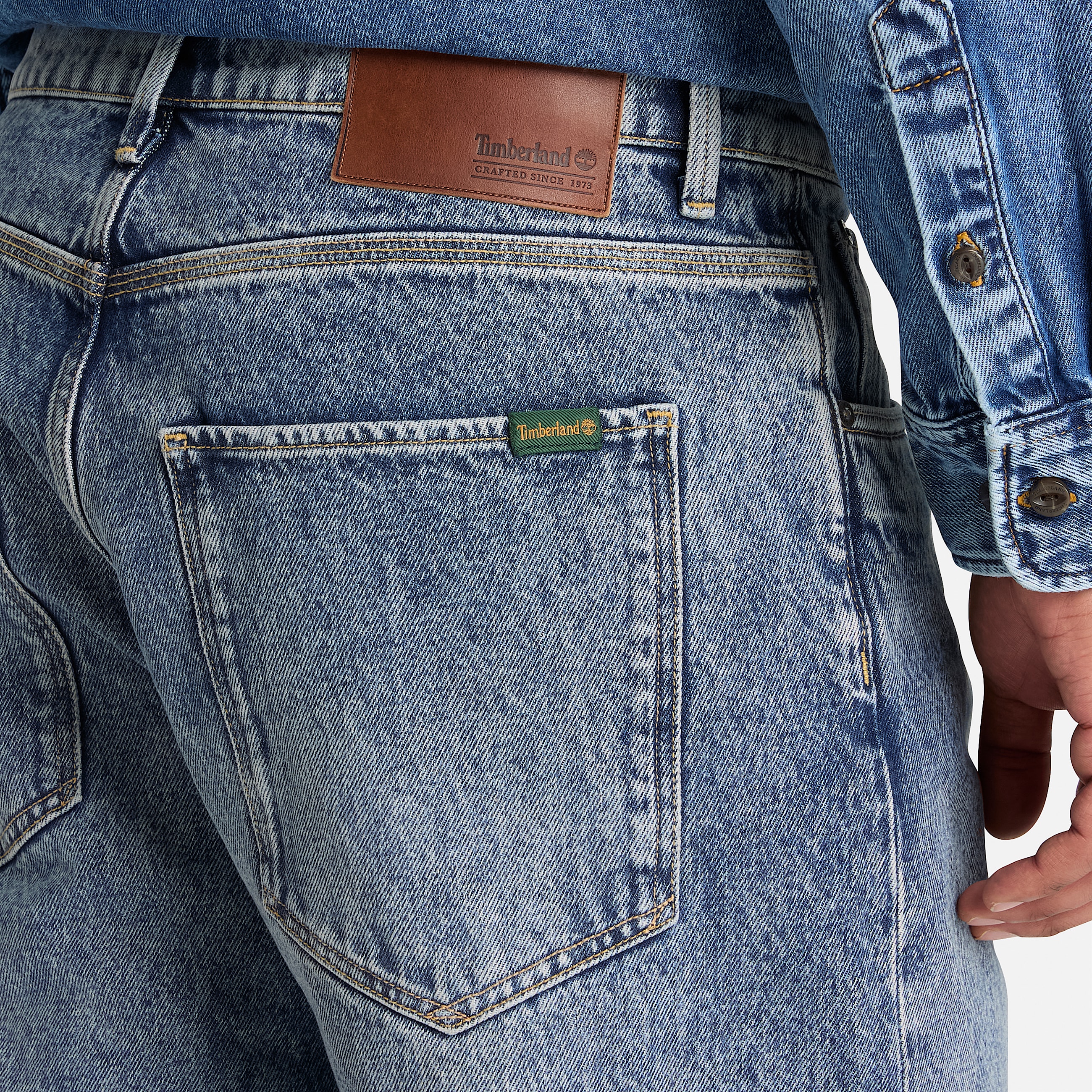 Lssige DenimHose fr Herren in Hellblau TBL Blau ALT3