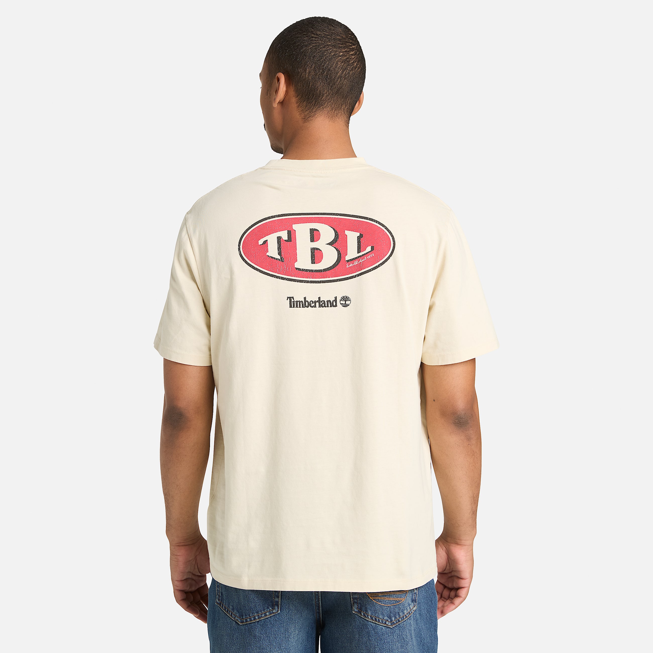 TShirt mit TankstellenGrafik fr Herren in Beige TBL Beige ALT1