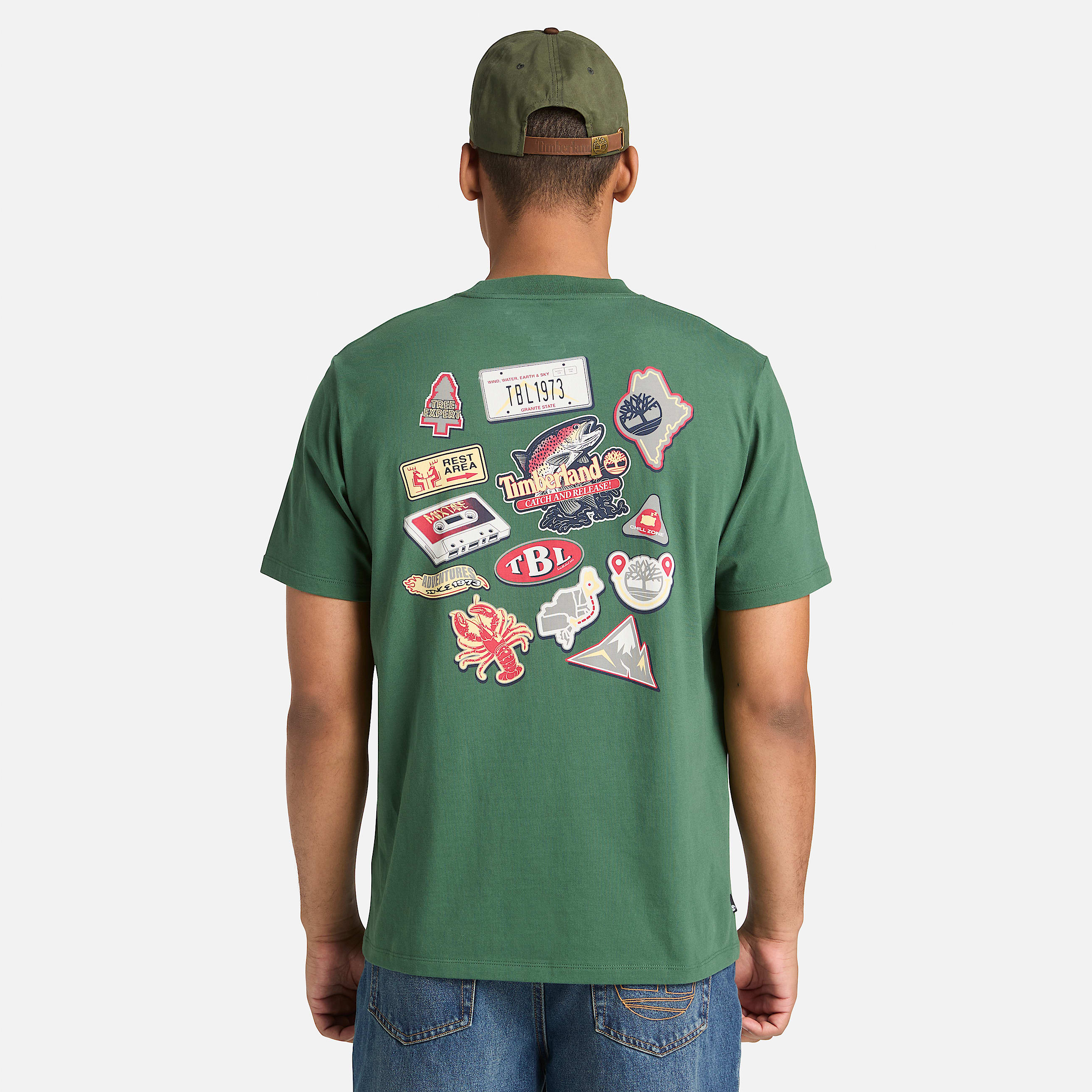 Tshirt con Grafica Calamita da Uomo in verde scuro TBL verde ALT1