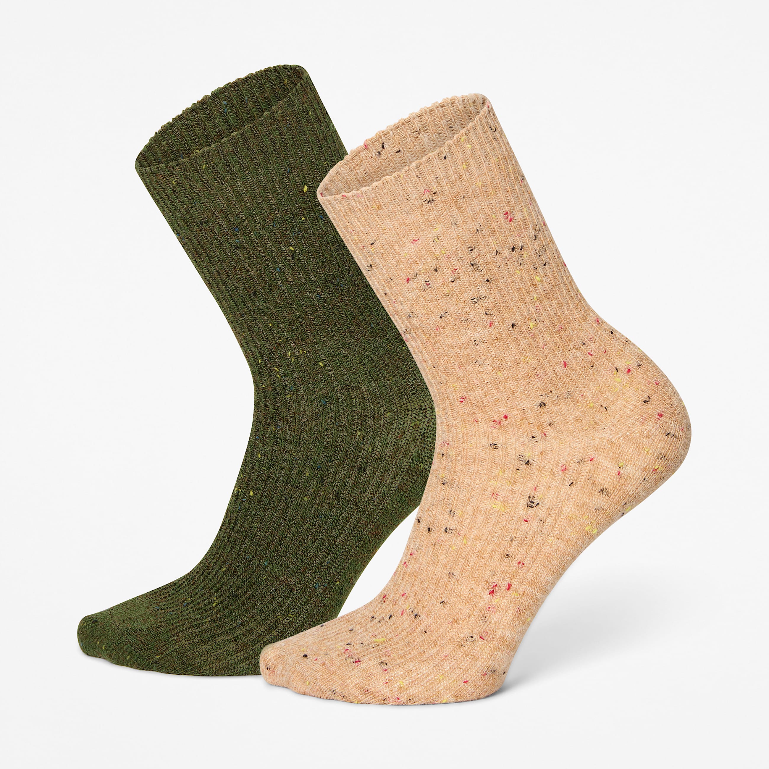 Lot de 2 paires de chaussettes mihautes  motif mouchet en vert TBL Verte HERO