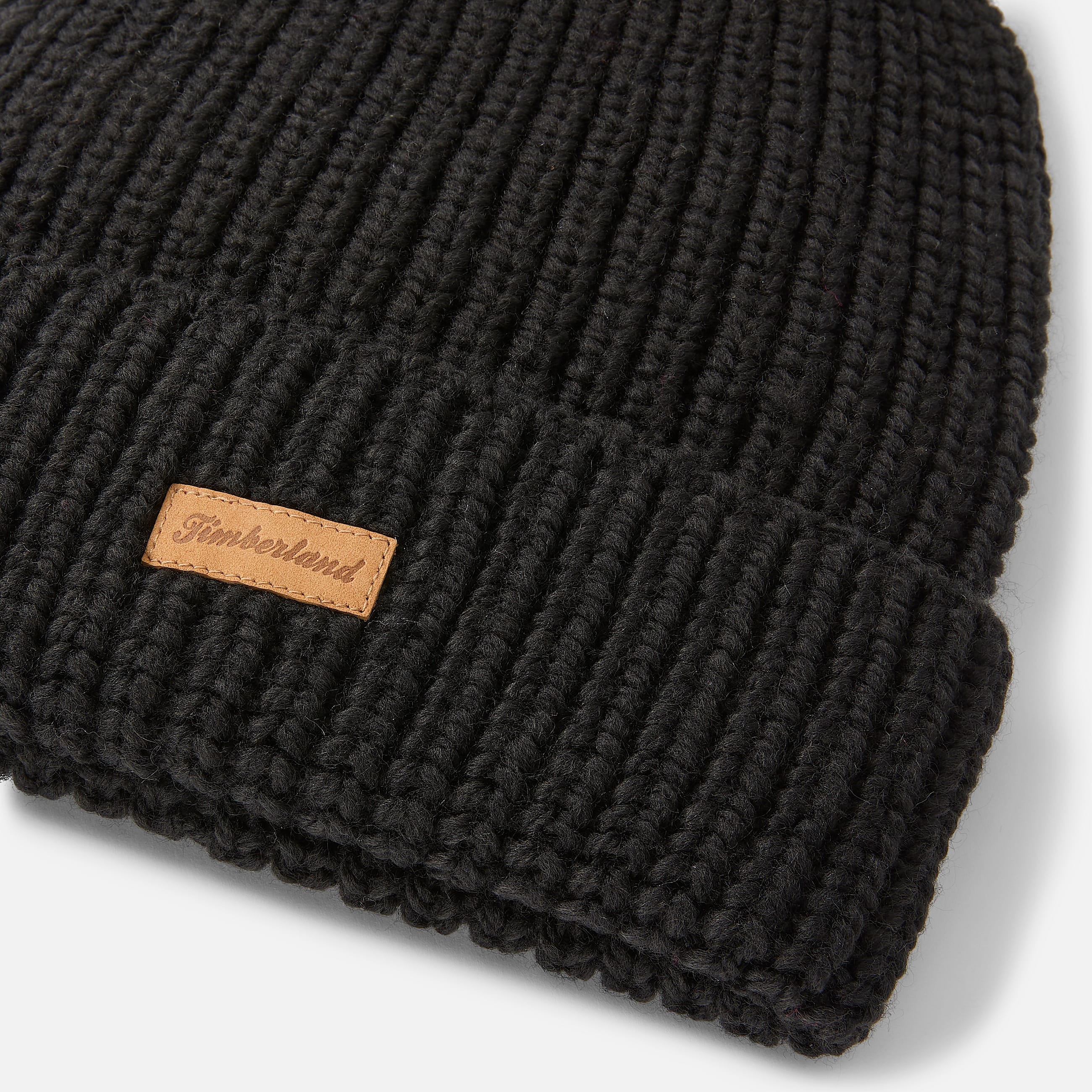 Grob gestrickte Mtze mit Bommel fr Damen in Schwarz TBL Schwarz ALT1