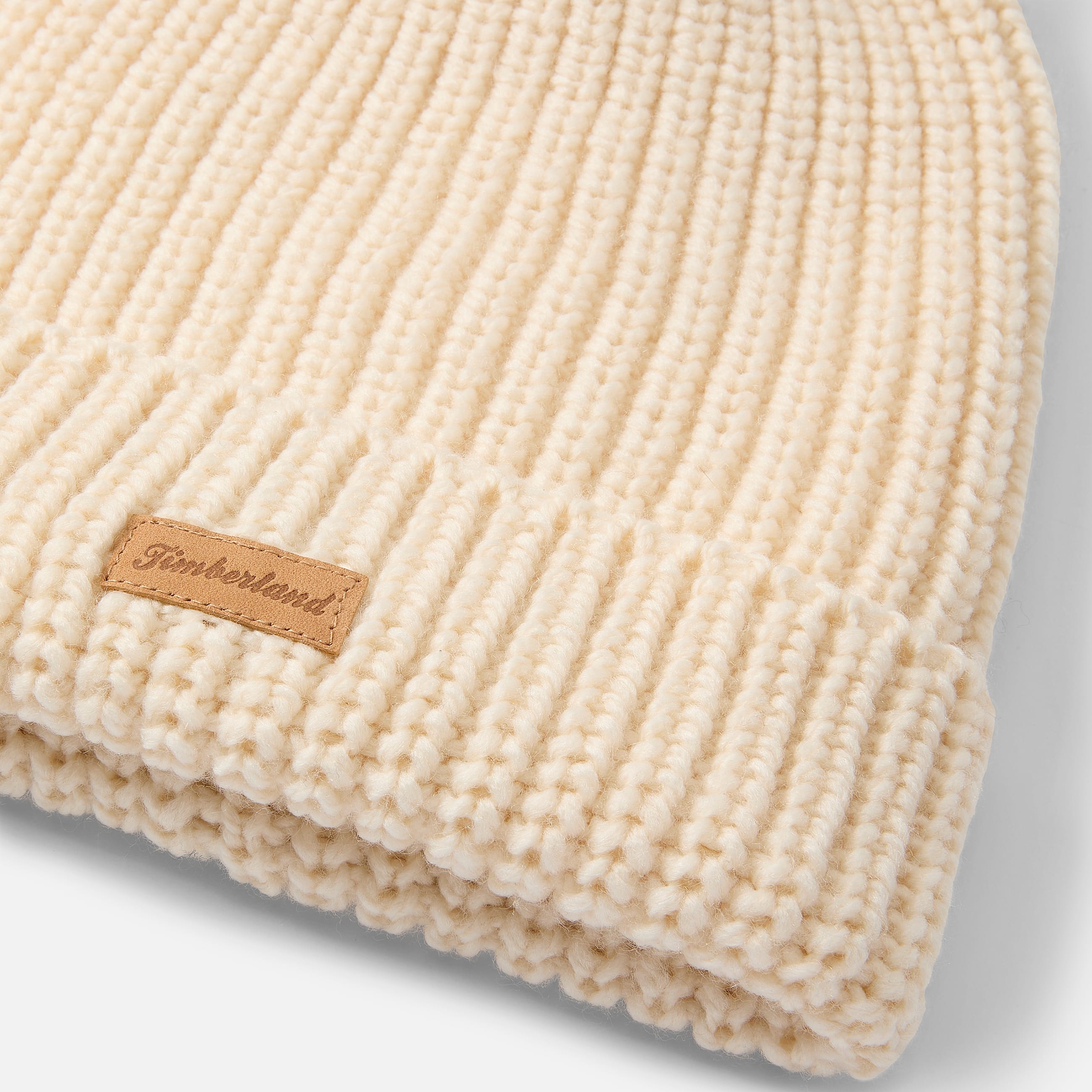 Grob gestrickte Mtze mit Bommel fr Damen in Beige TBL Beige ALT1