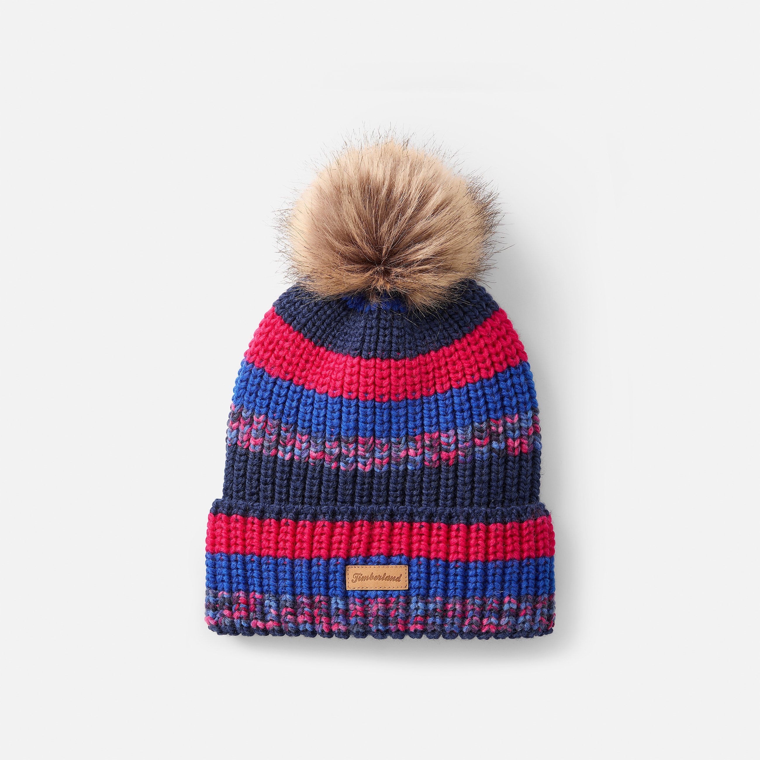 Chunky Knit Pom Beanie fr dam i bl TBL Bl HERO