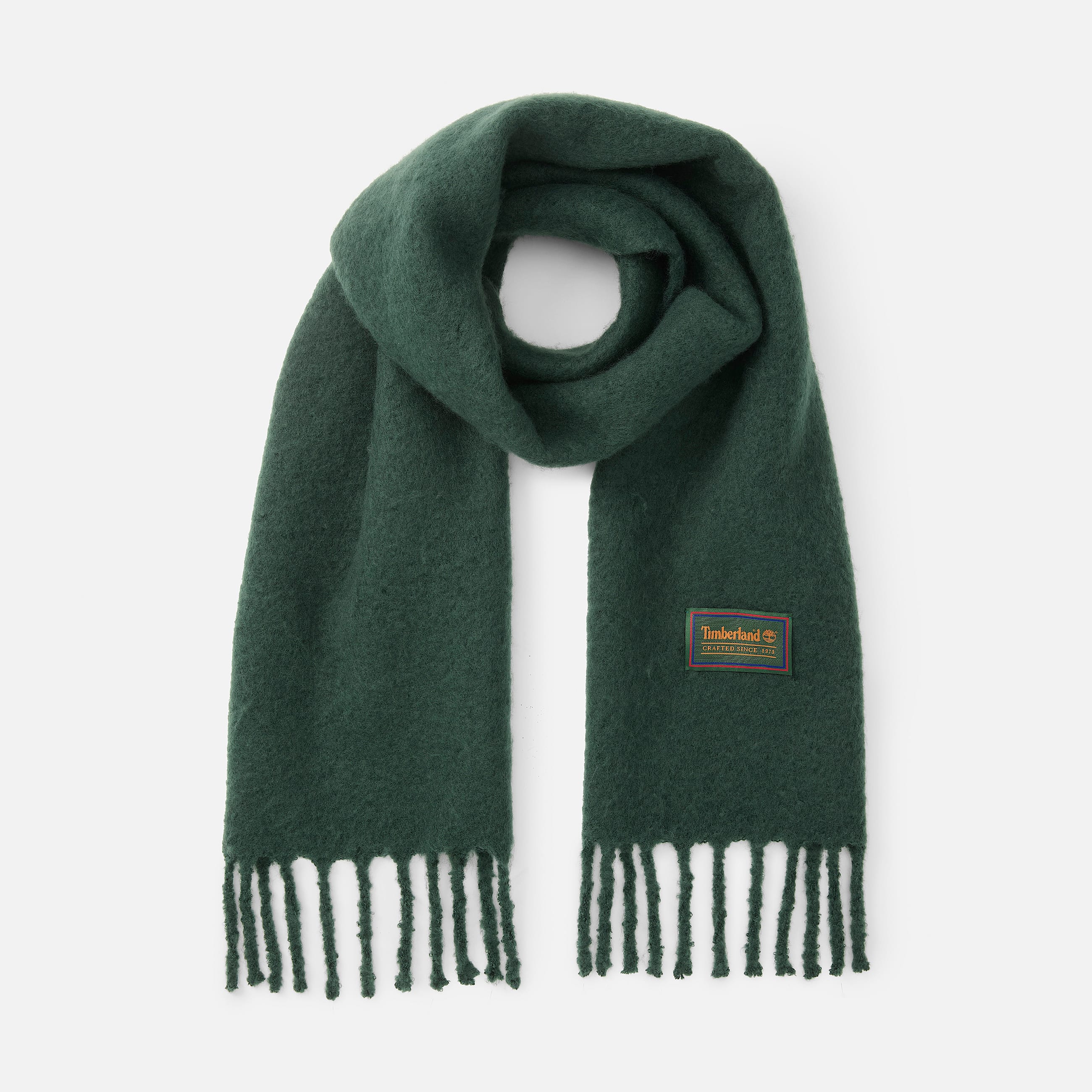 Woven Tassel Scarf for Women in Dark Green TBL Green HERO