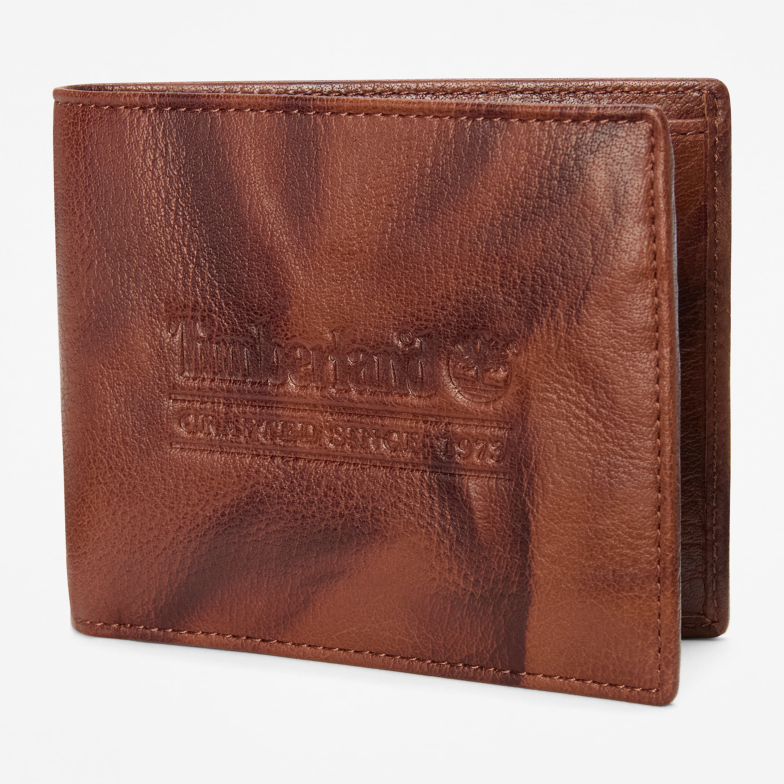 Portefeuille en cuir dlav pour homme en marron TBL marron HERO