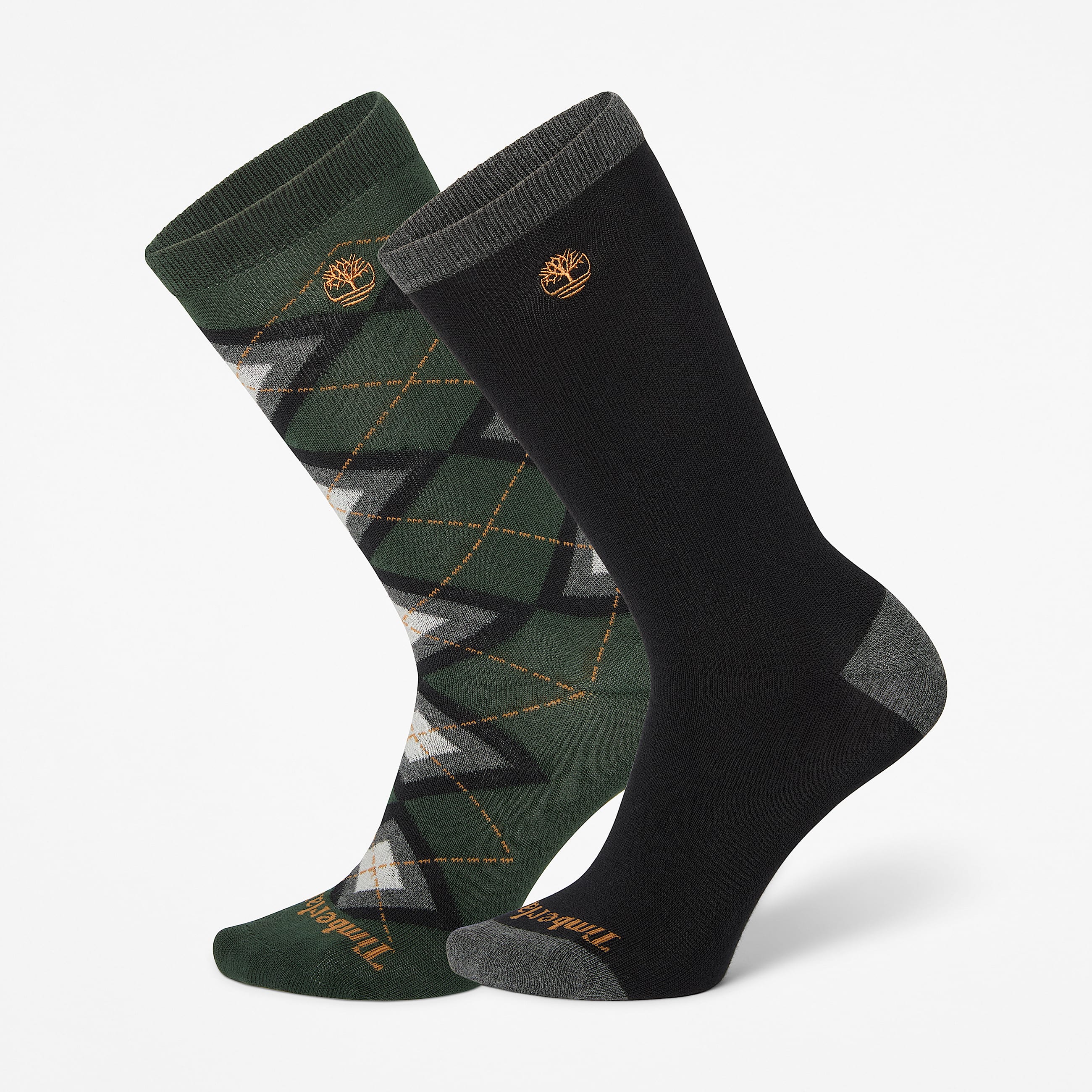 Argyle  Solid 2erPack CrewSocken in Dunkelgrn TBL Grn HERO