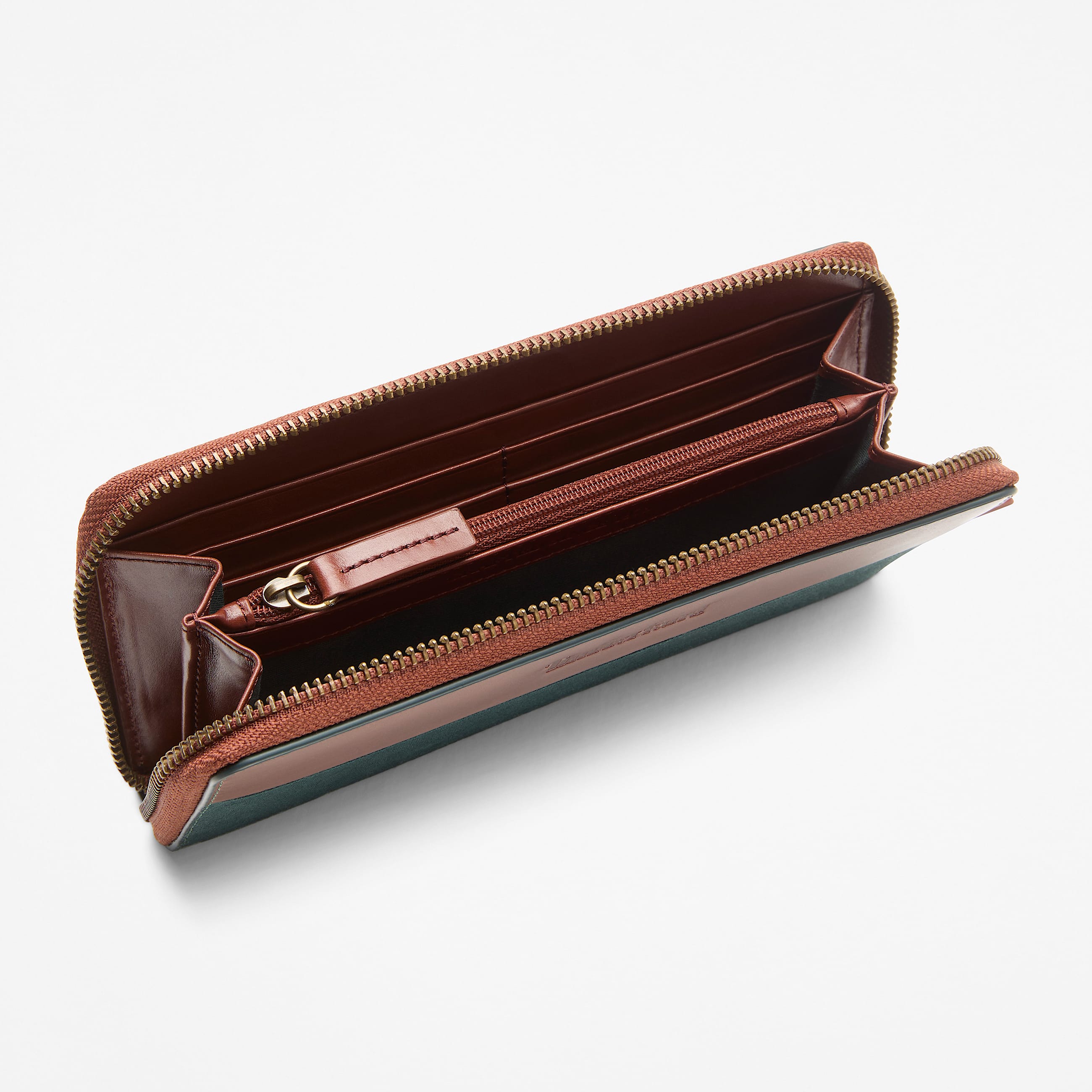 Crafted Heritage Zip Wallet for Women in Dark Green TBL Green ALT1