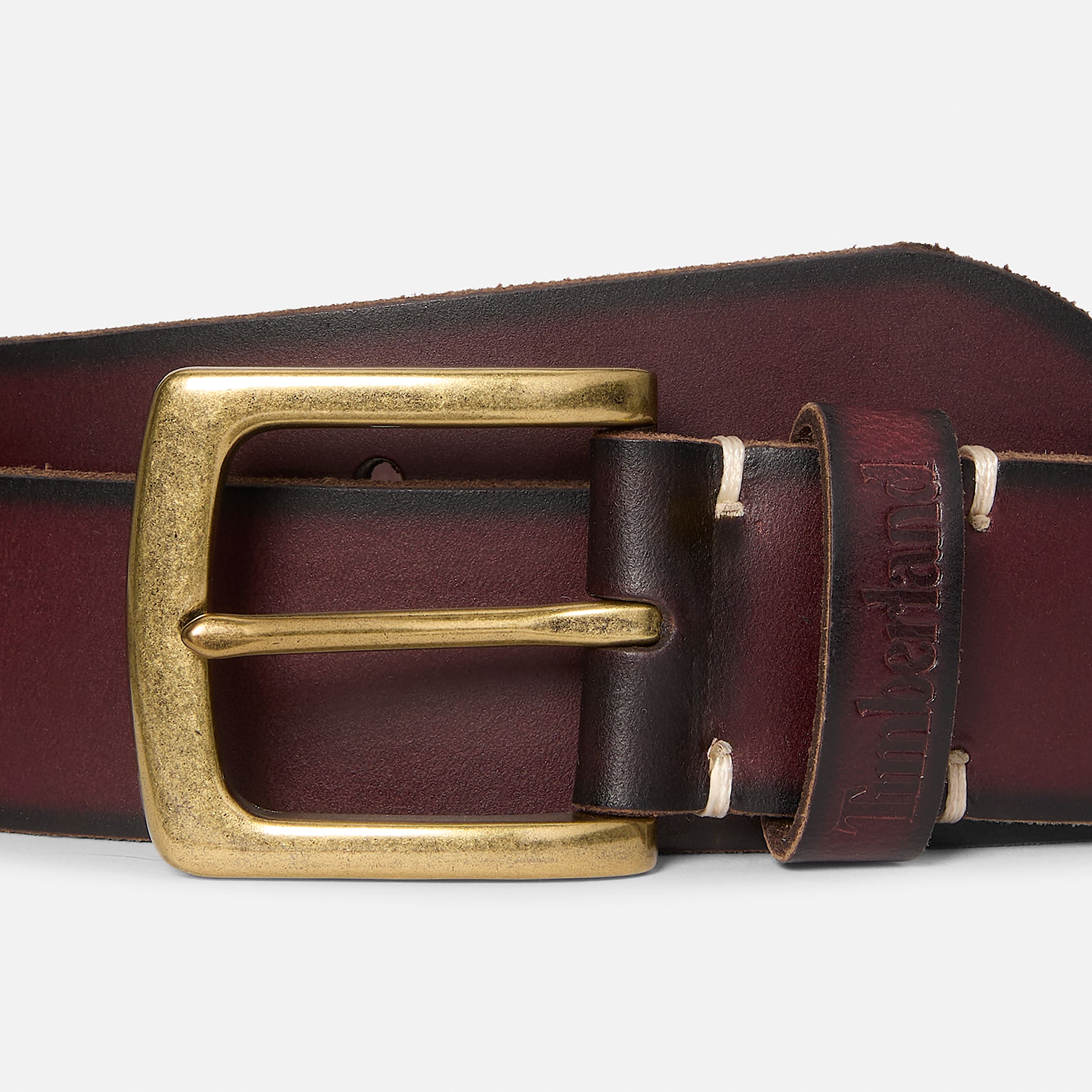 Ceinture en cuir robuste pour homme en marron fonc TBL marron ALT2