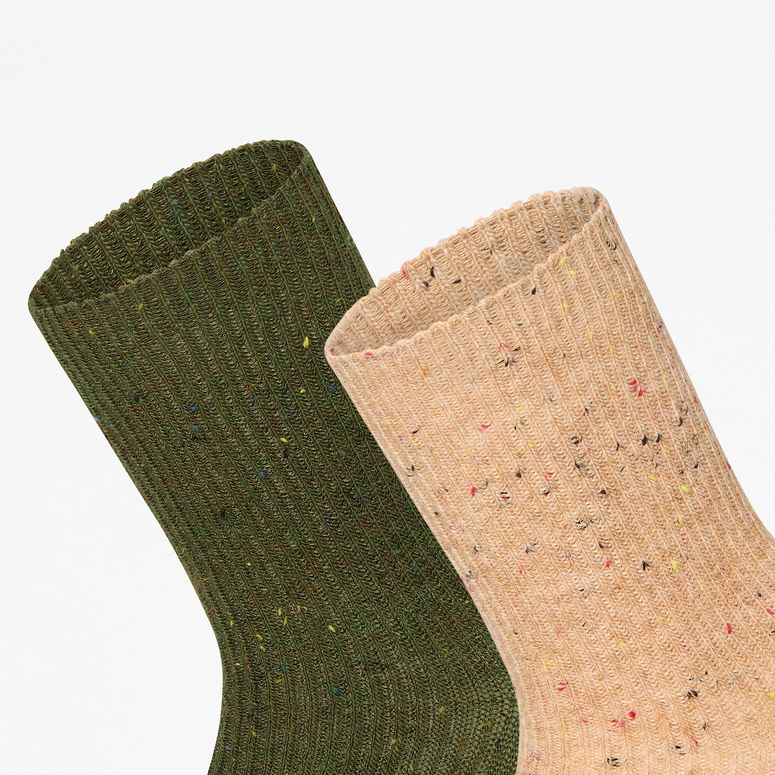 Lot de 2 paires de chaussettes mihautes  motif mouchet en vert TBL Verte ALT2
