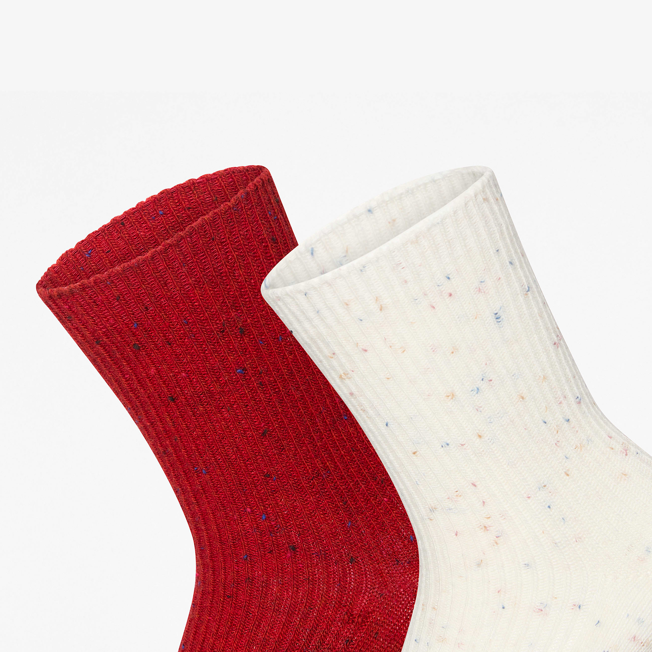 Lot de 2 paires de chaussettes mihautes  motif mouchet en blanc TBL blanc ALT2