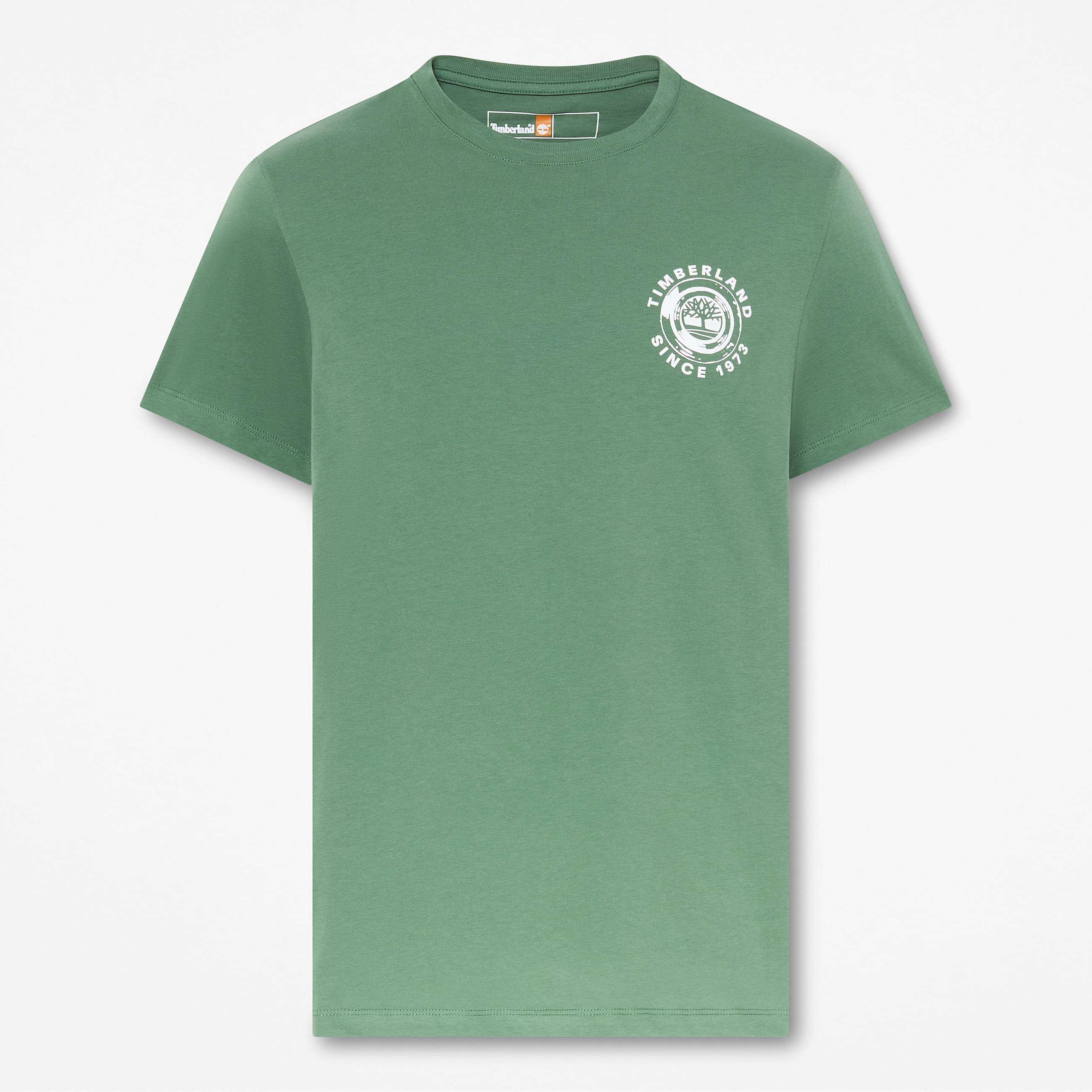 All Gender Rugged Logo Textured ShortSleeve TShirt in Dark Green TBL Green HERO