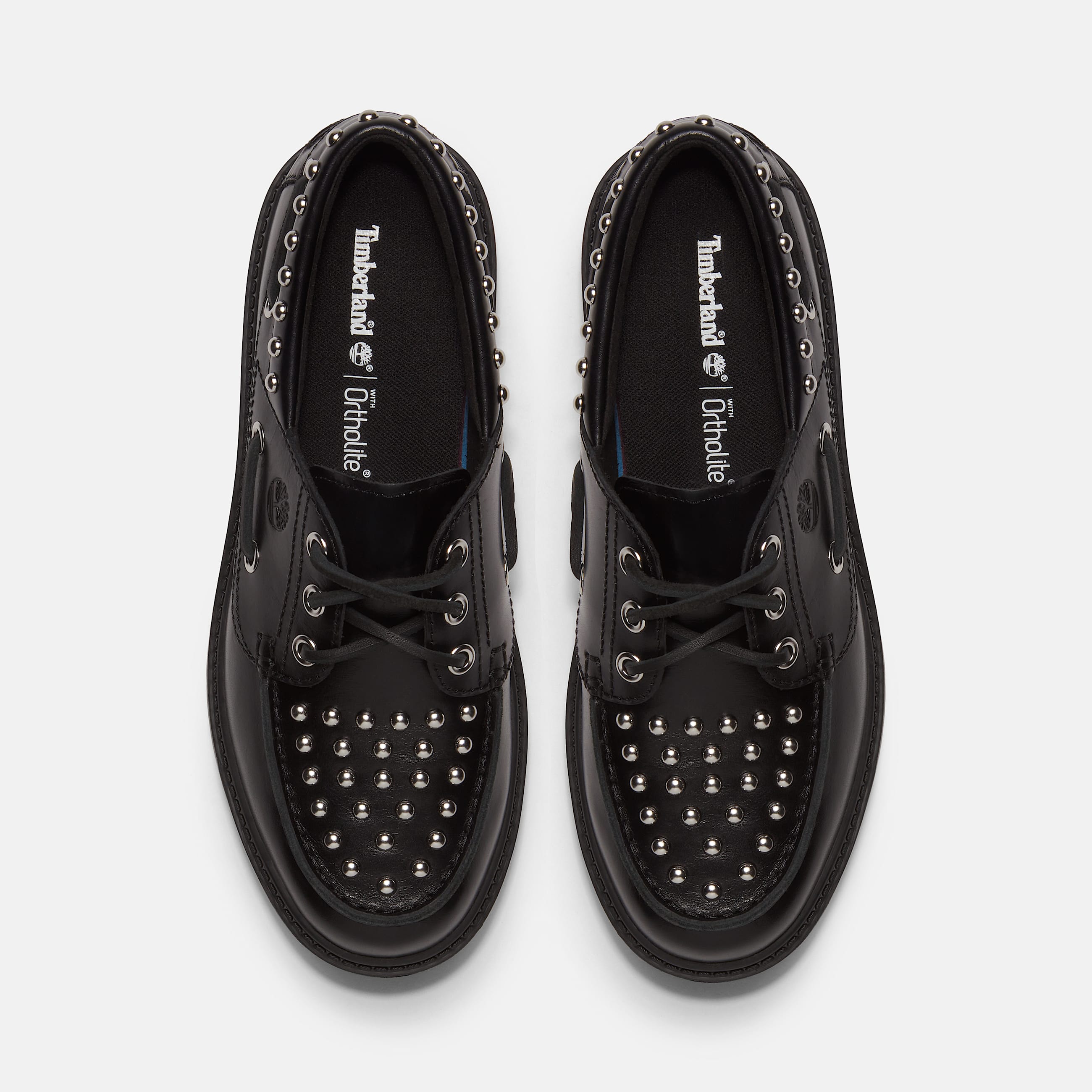 Stone Street Platform Boat Shoe for Women in Black TBL Black ALT2