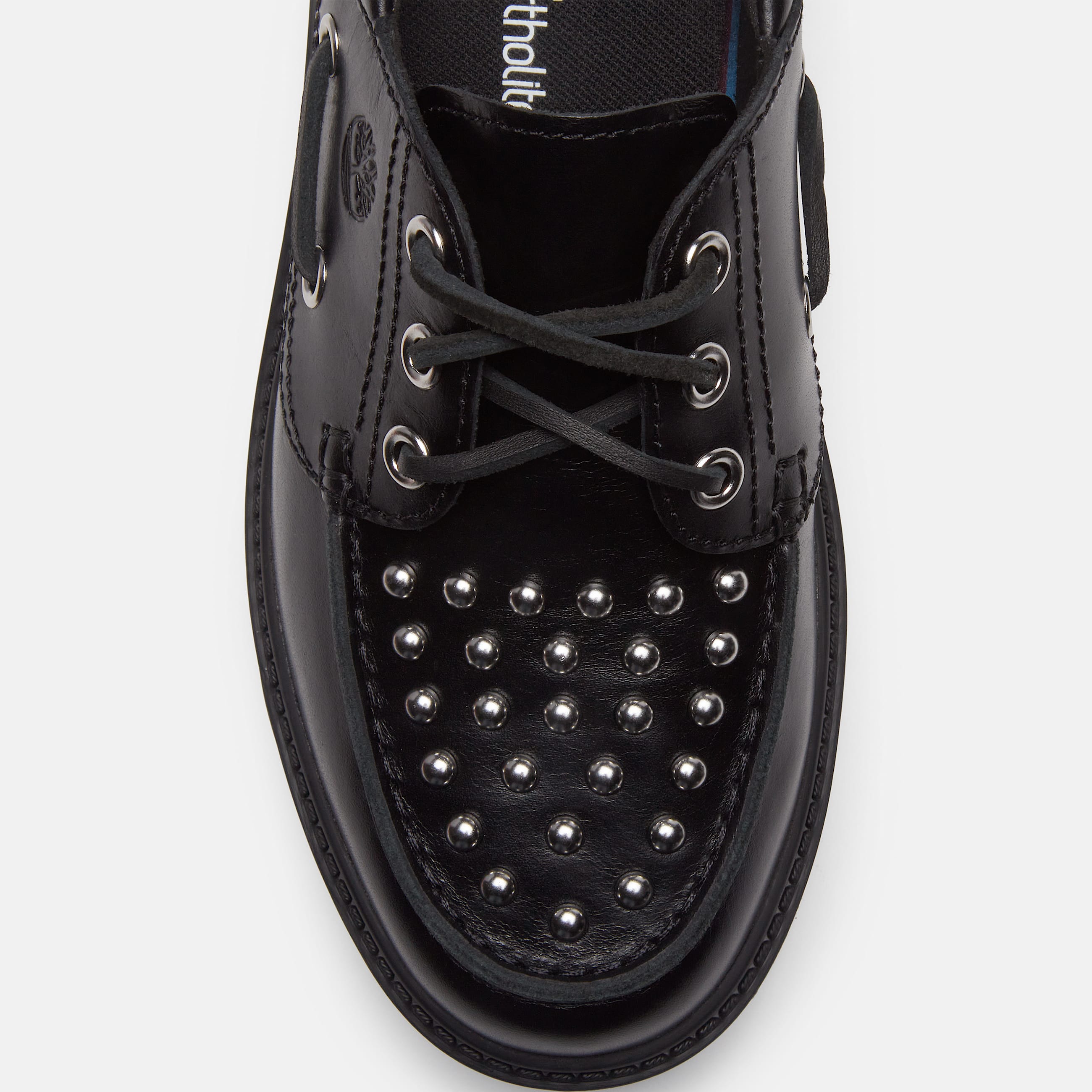 Stone Street Platform Boat Shoe for Women in Black TBL Black ALT7