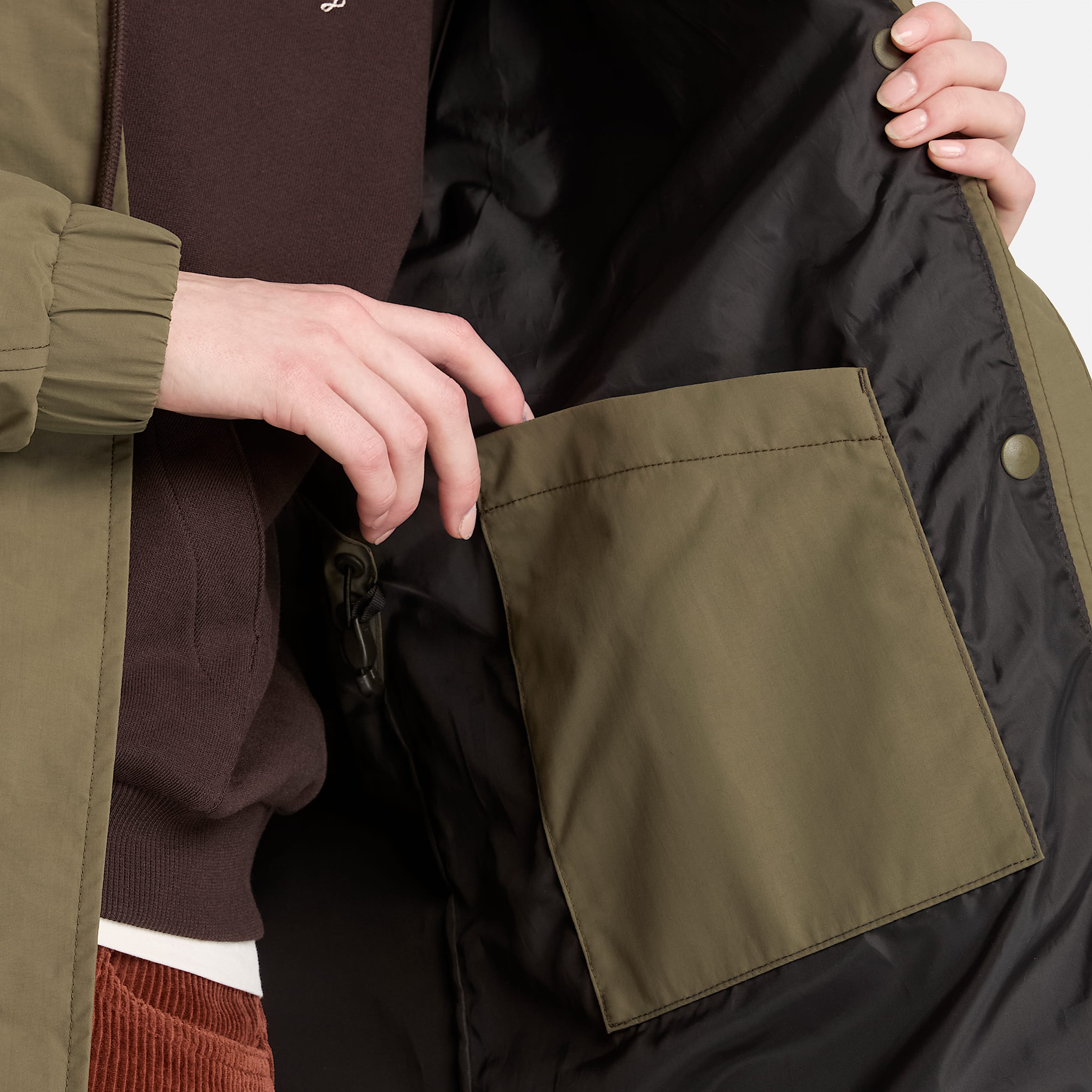 Wasserdichter Parka fr Damen in Dunkelgrn TBL Grn ALT4