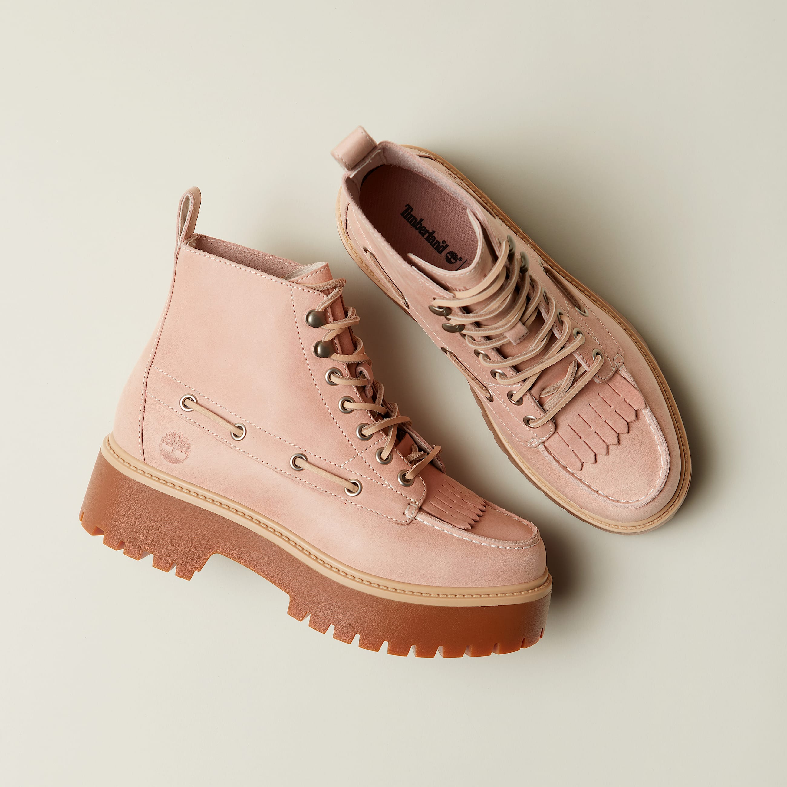 Bottine Kiltie compense Stone Street pour femme en rose clair TBL rose MKTG1