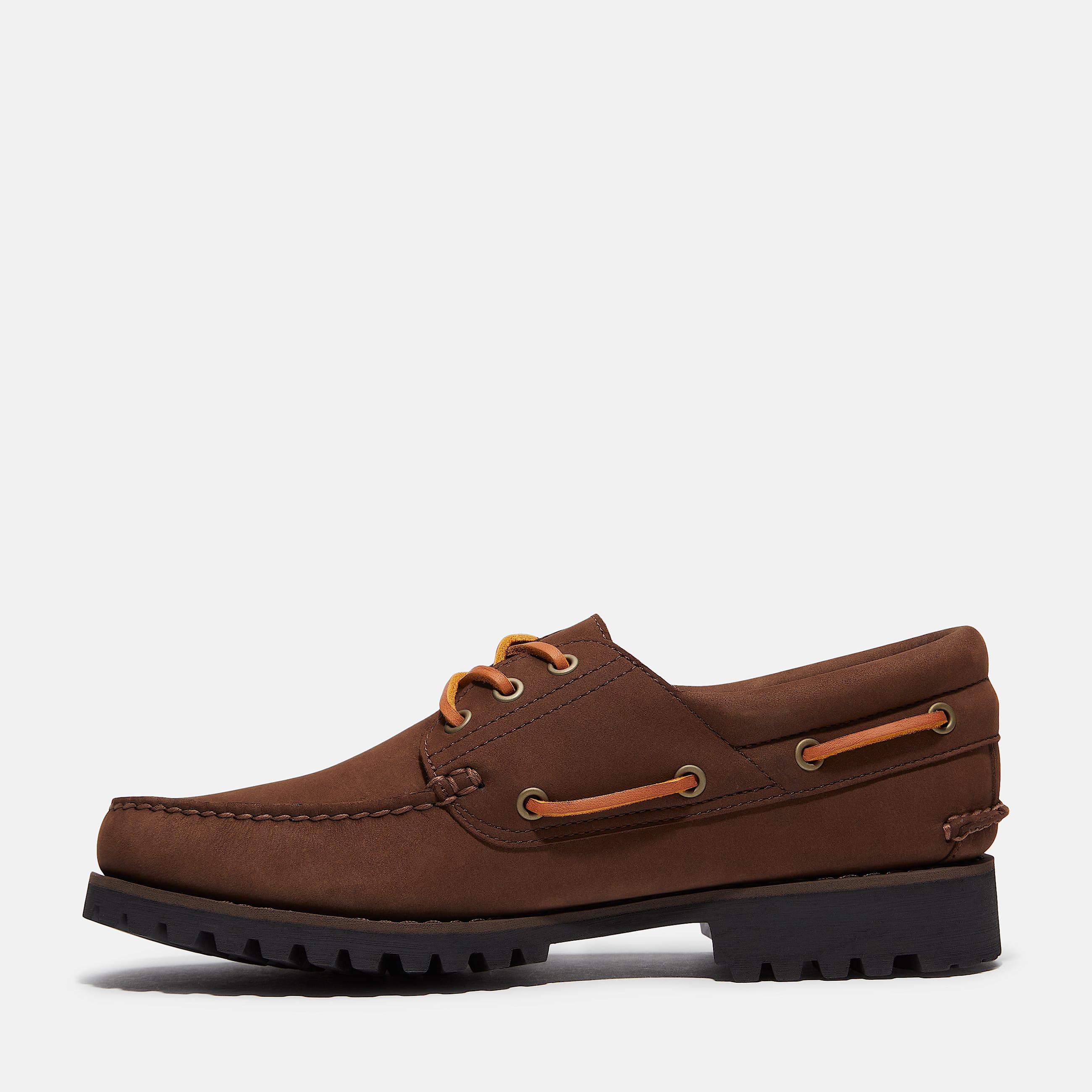 Timberland Authentic 3Eye Lug Handsewn Boat Shoe for Men in Dark Brown TBL Brown ALT6
