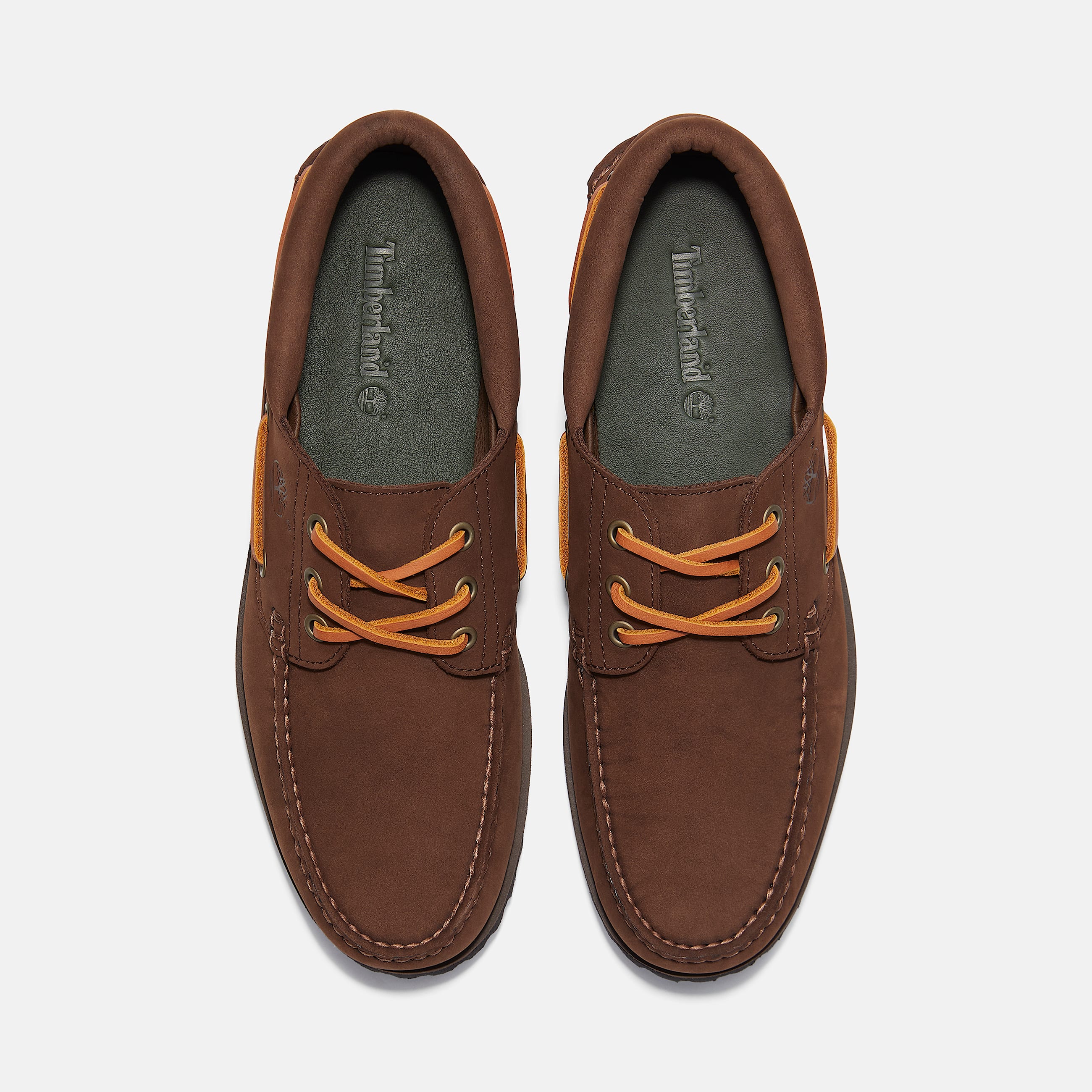 Timberland Authentic 3Eye Lug Handsewn Boat Shoe for Men in Dark Brown TBL Brown ALT2