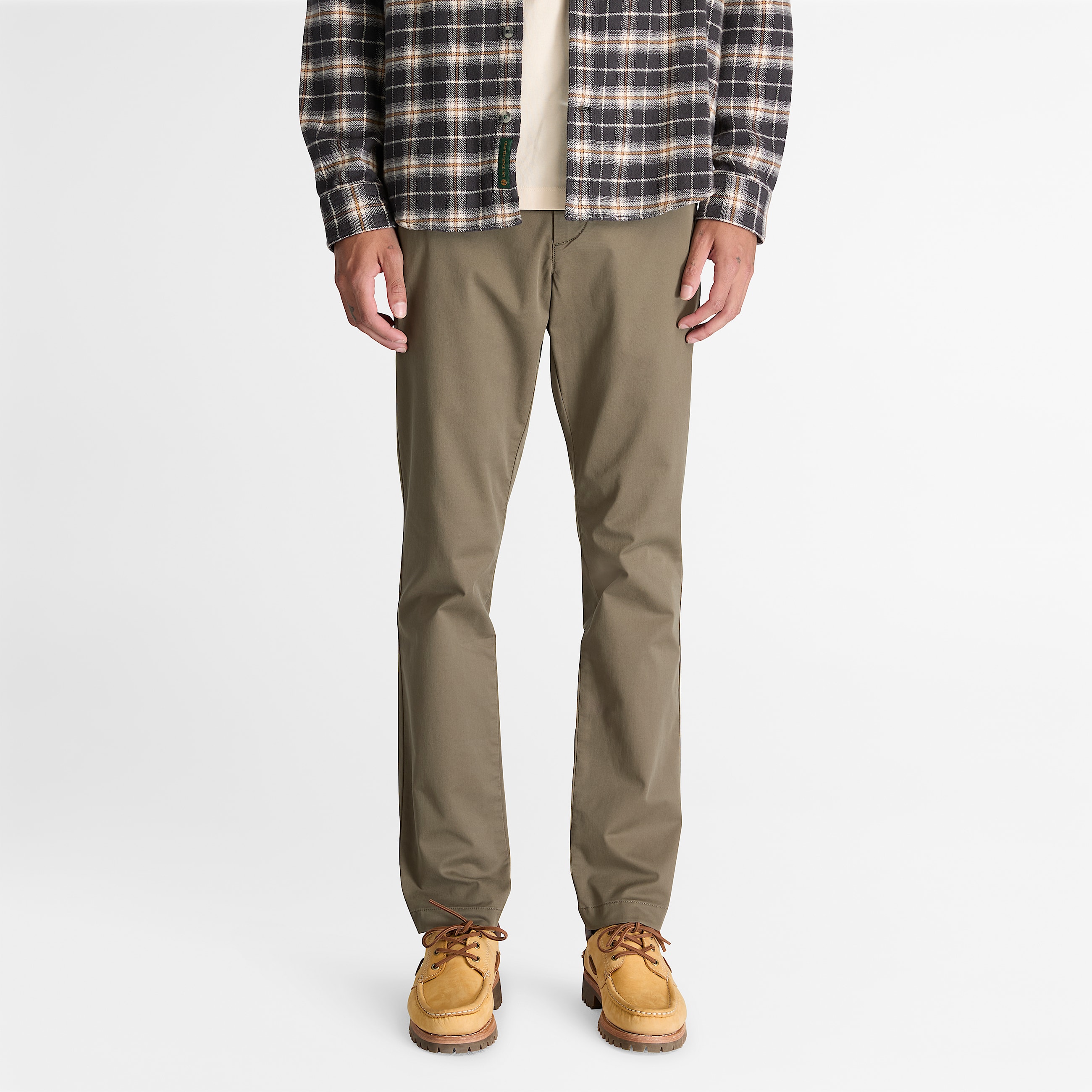 Claremont Slim Twill Chino Trouser for Men in Dark Green TBL Green ALT1