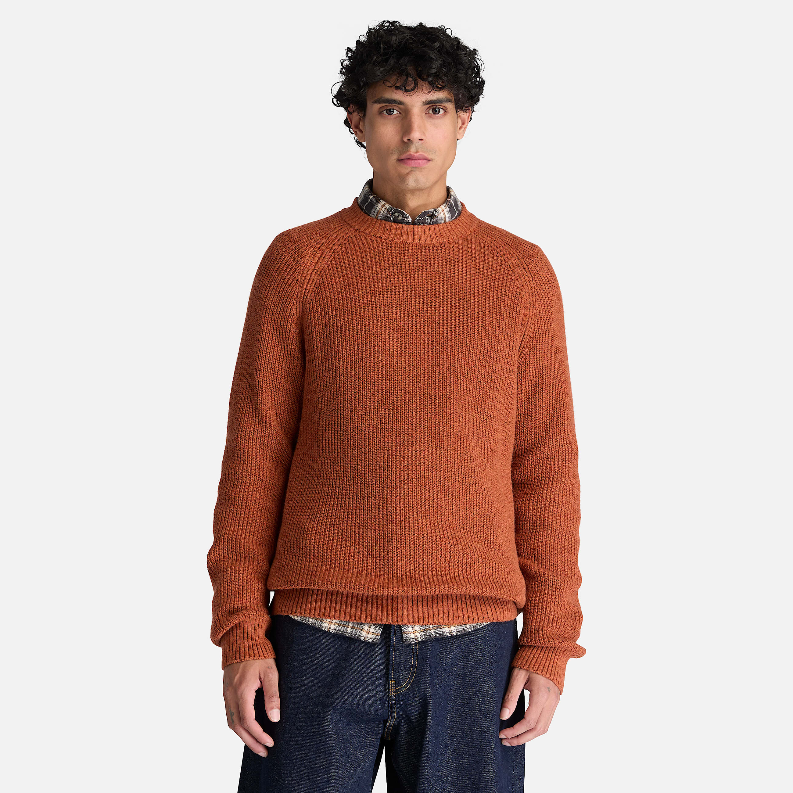 Baumwollpullover mit Rundhalsausschnitt fr Herren in Braun TBL Braun ALT1