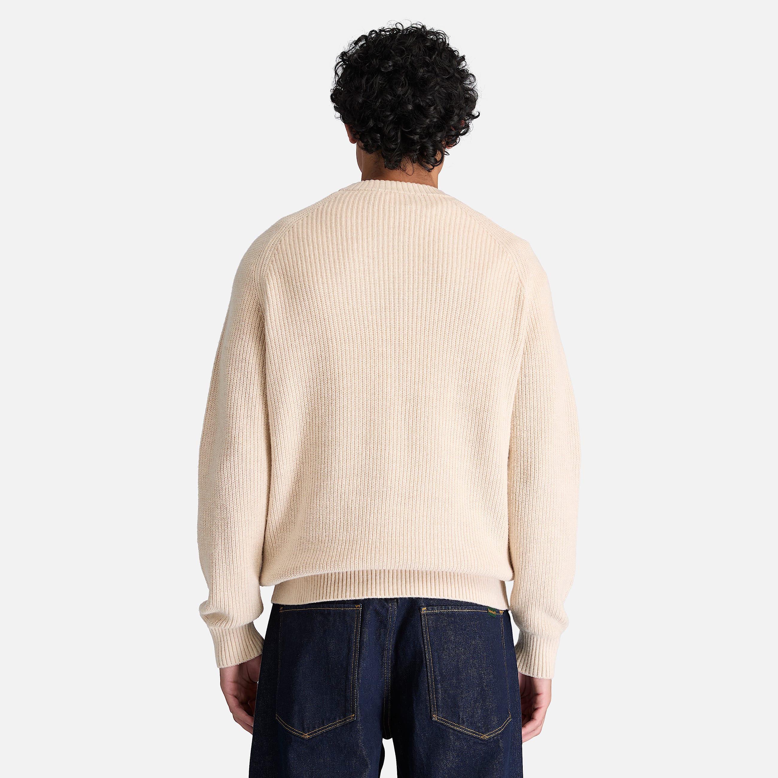 Baumwollpullover mit Rundhalsausschnitt fr Herren in Hellbeige TBL Beige ALT8